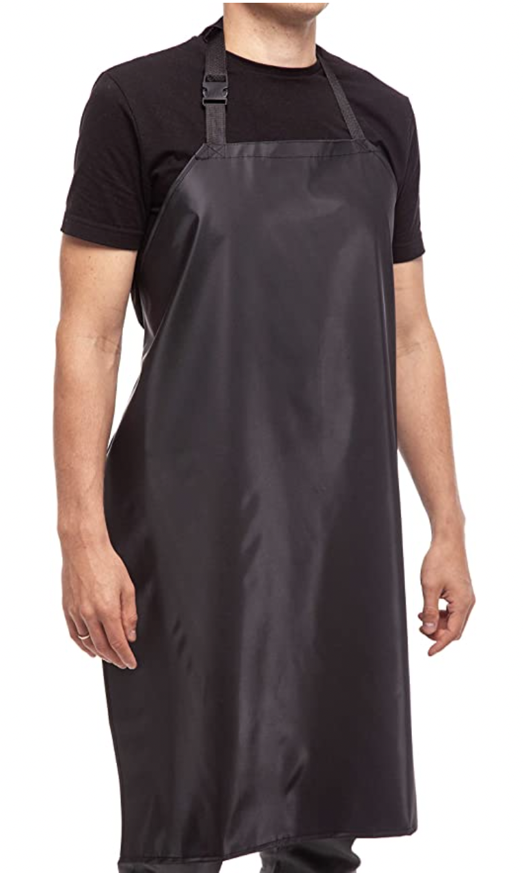 Aulett Home Waterproof Black Vinyl Apron