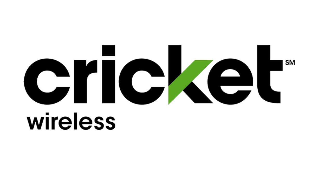 The image shows the Cricket Wireless logo with "cricket" in bold black lowercase letters, a green "k," and "wireless" in smaller black letters underneath.