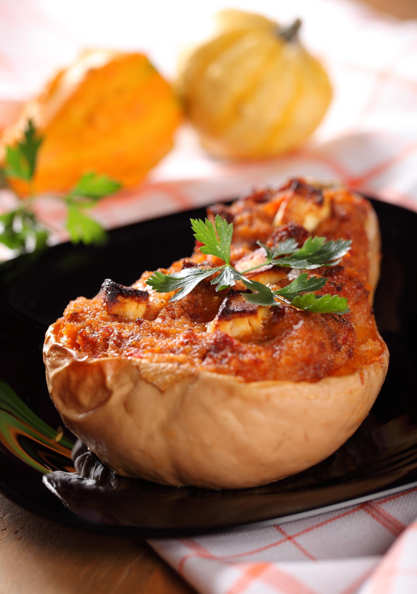 BAKED SQUASH WITH STUFFING
