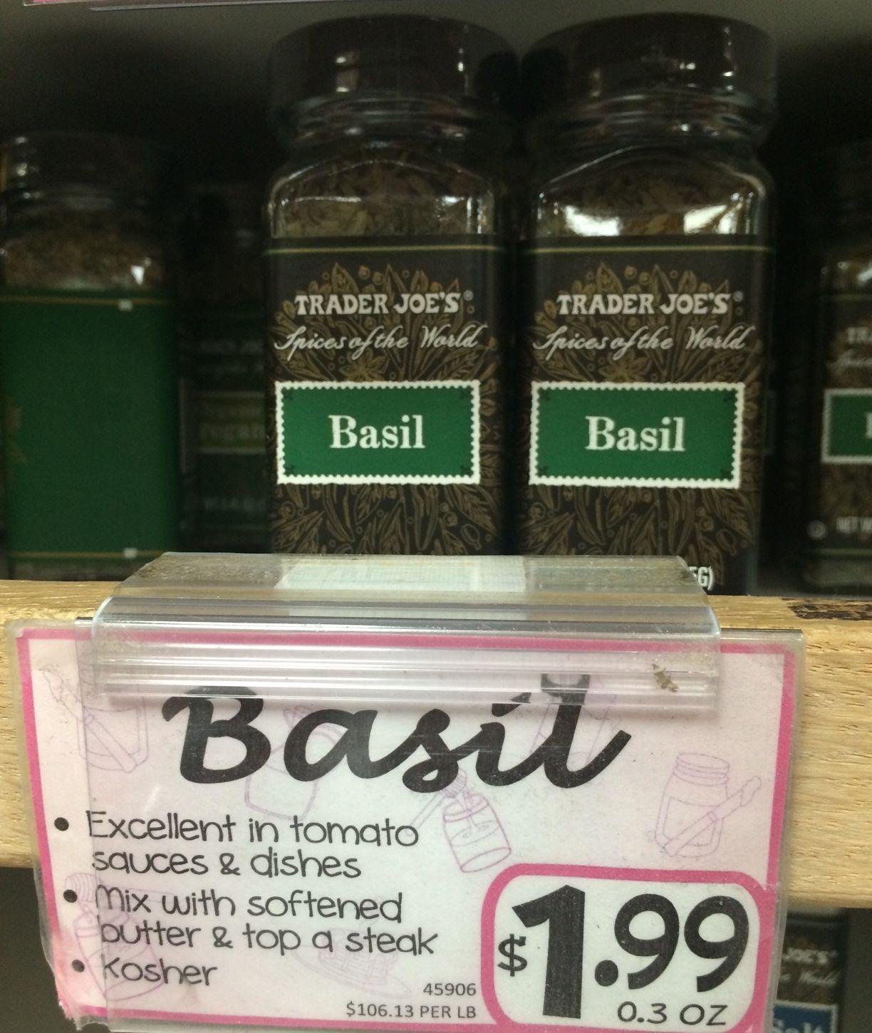 CHEAPER AT TRADER JOE'S: DRIED BASIL