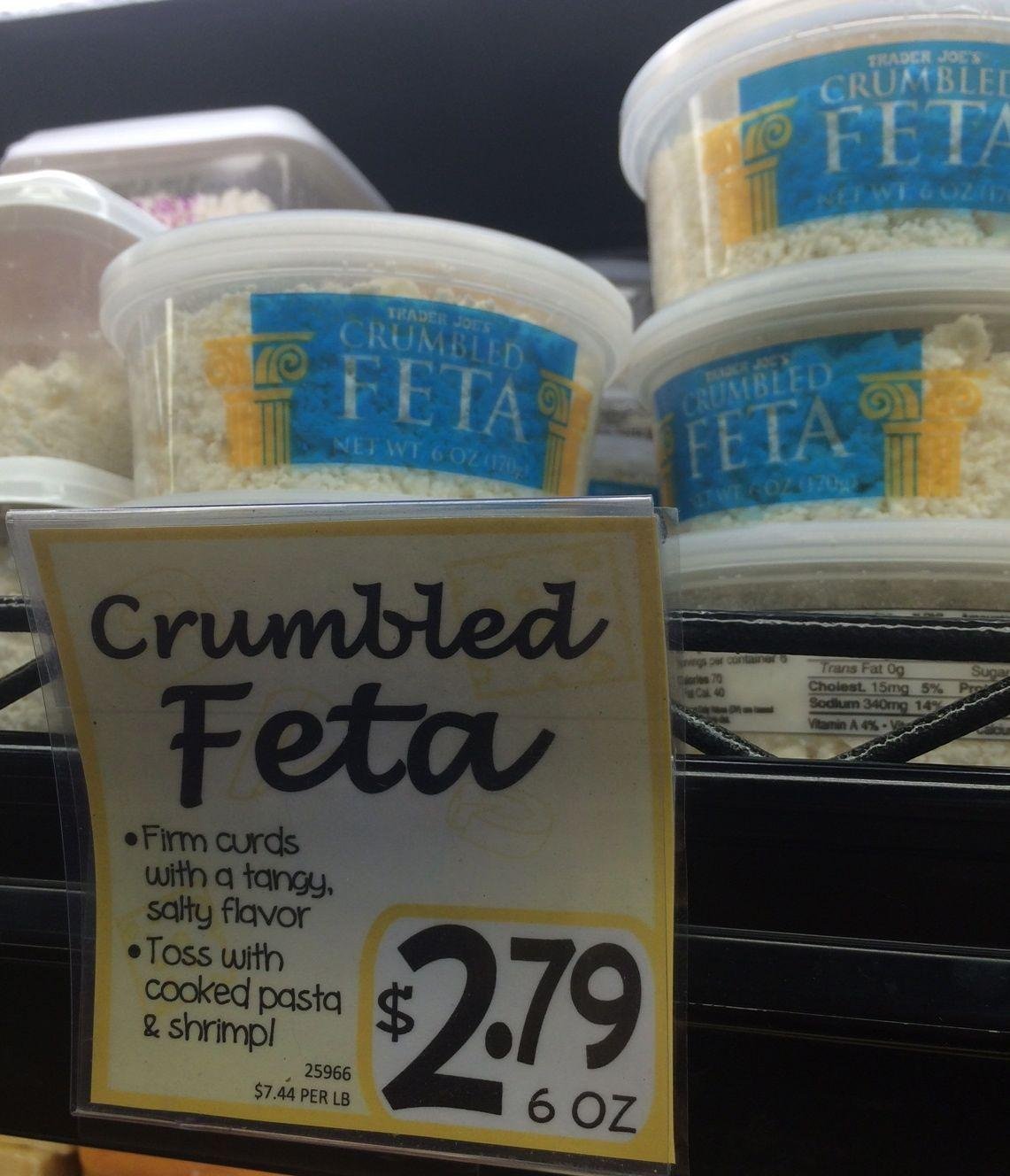 CHEAPER AT TRADER JOE'S: CRUMBLED FETA