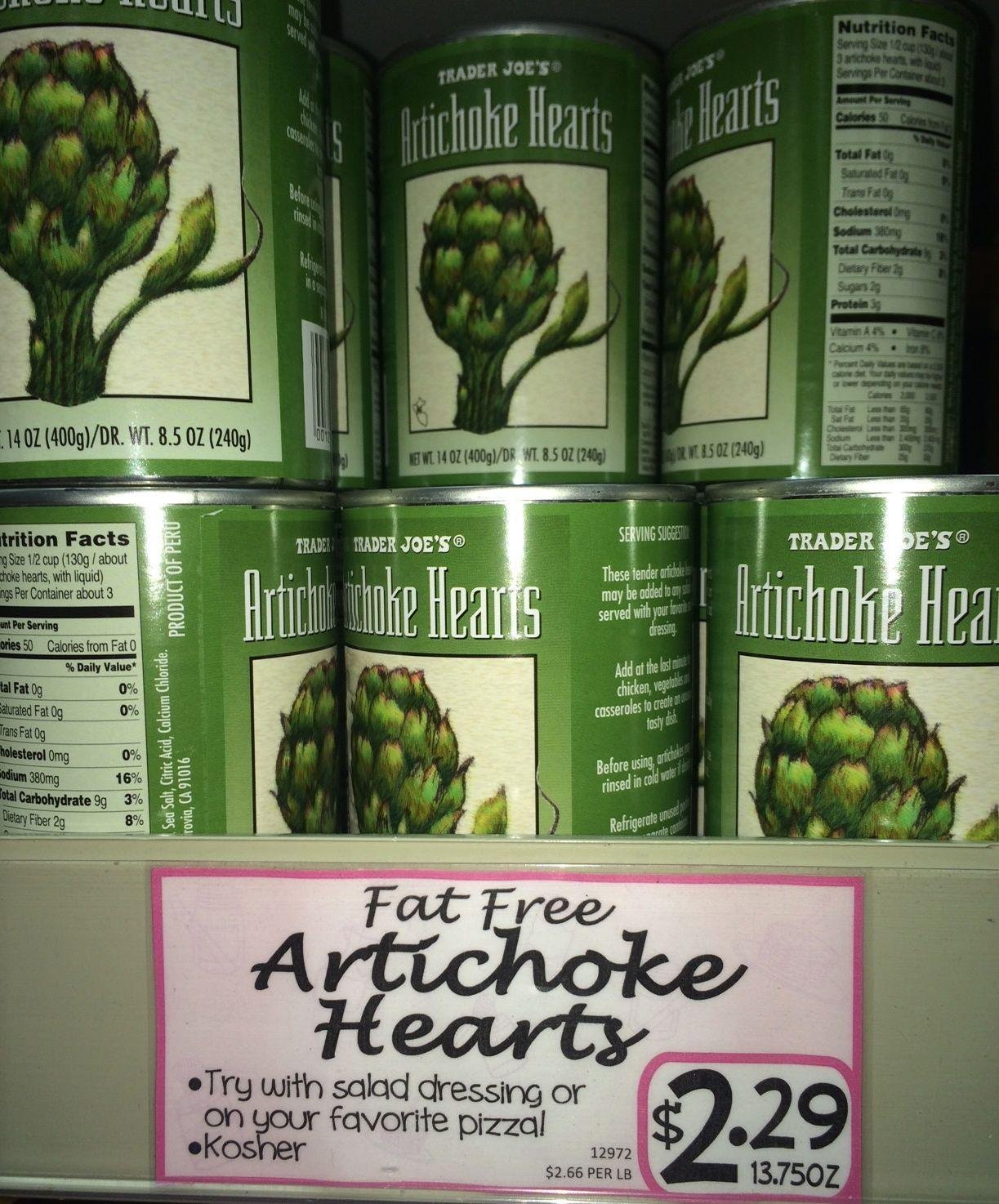CHEAPER AT TRADER JOE'S: CANNED ARTICHOKE HEARTS