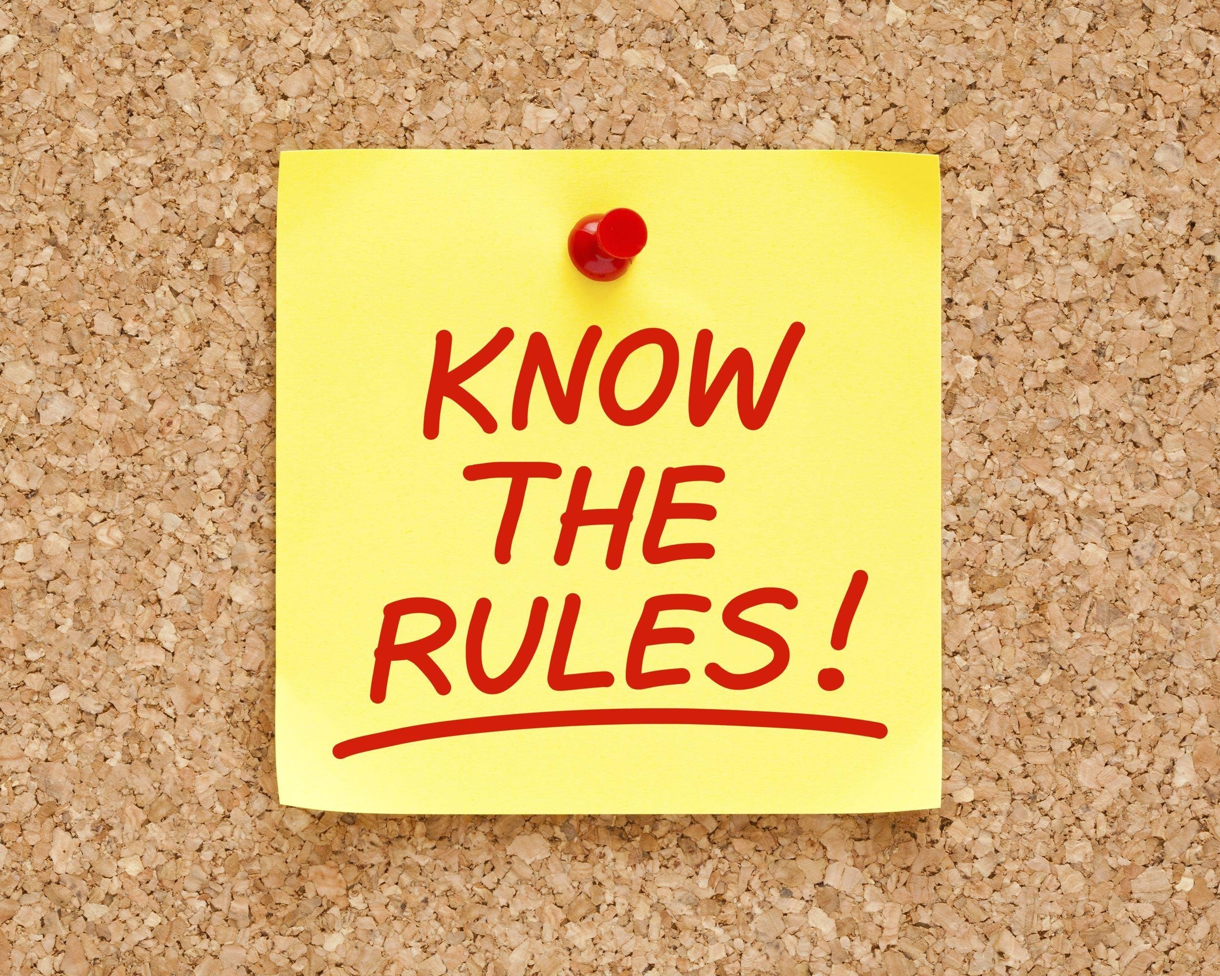 SELLERS: PLAY BY THE RULES