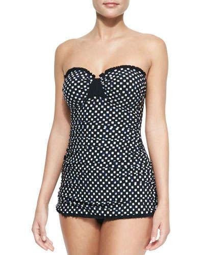 THE LOOK: POLKA DOT SWIM DRESS