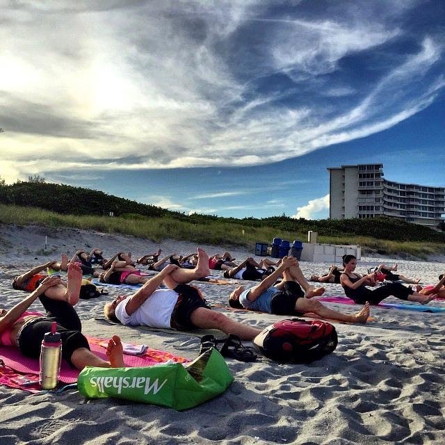 YOGA AT SUNSET