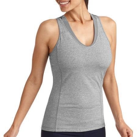 DANSKIN NOW WOMEN'S DRI-MORE CORE SHELF-BRA RACERBACK TANK