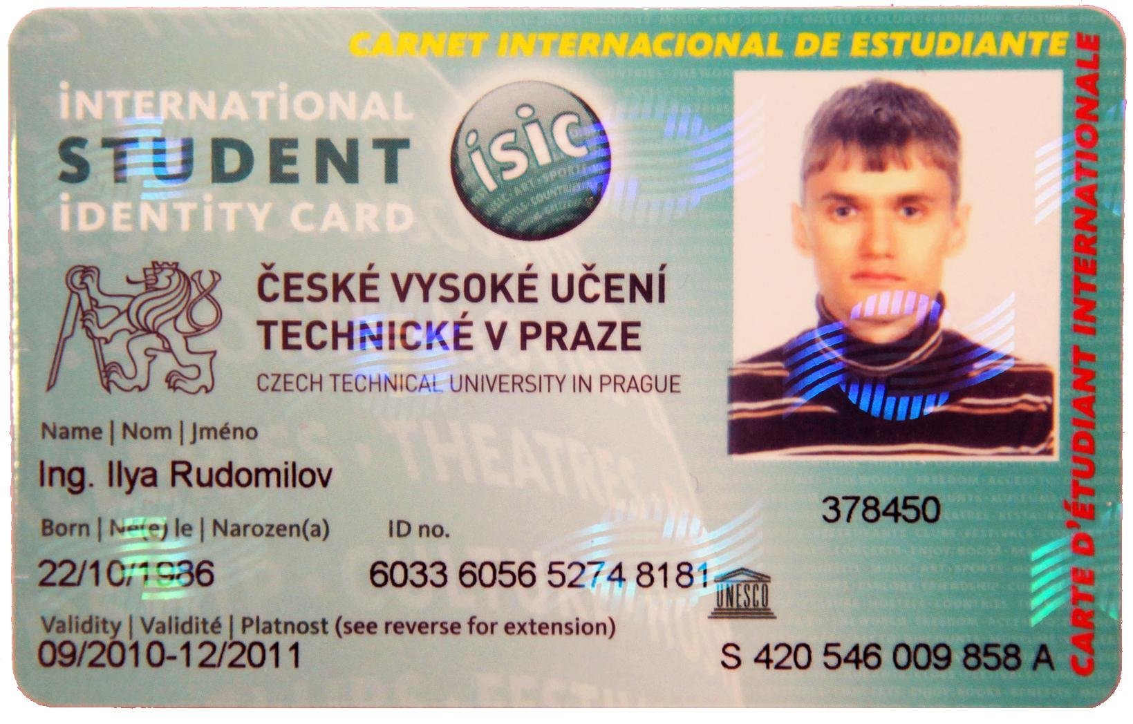 INTERNATIONAL STUDENT IDENTITY CARD