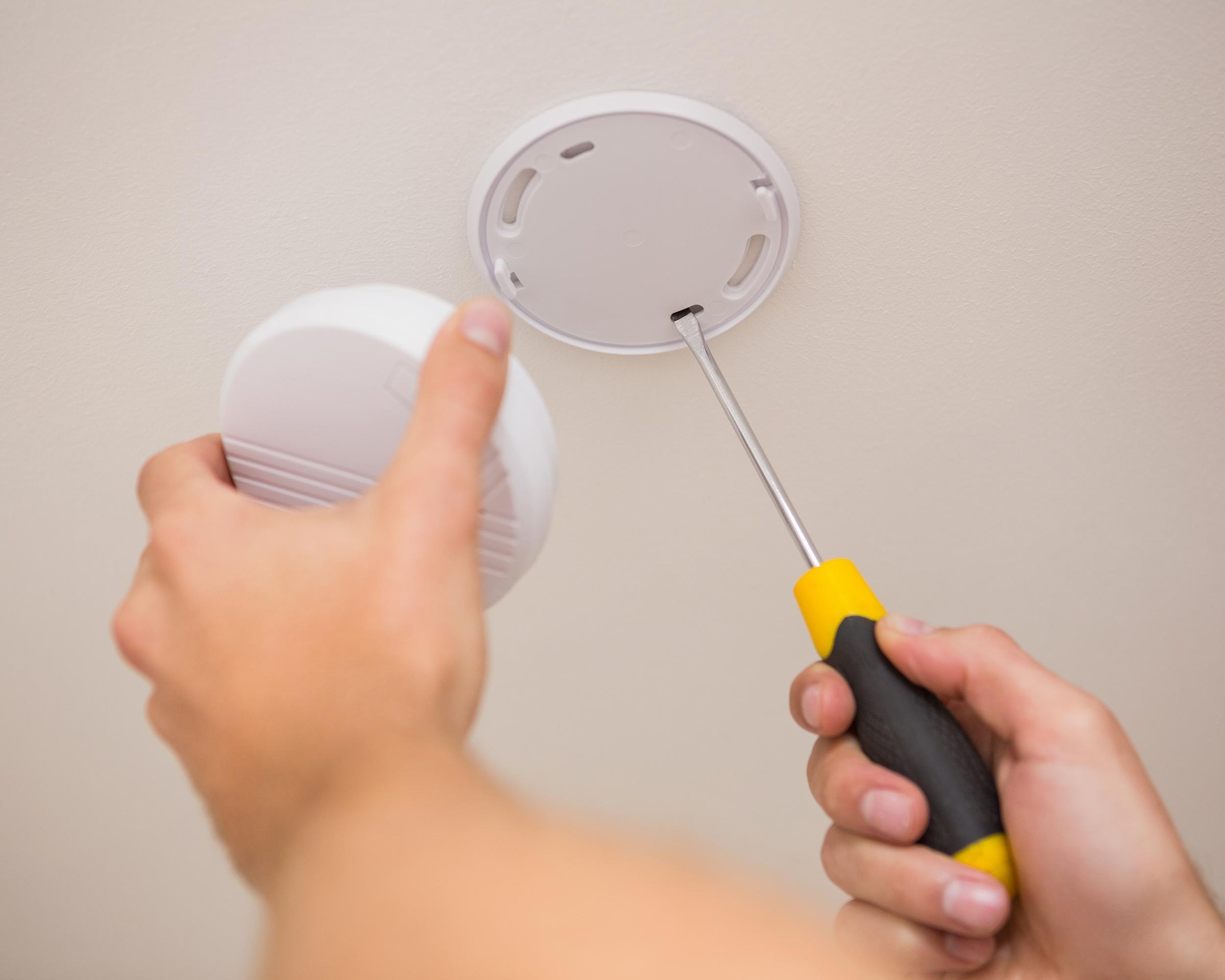 INSTALL A FIRE EXTINGUISHER, SMOKE DETECTORS, OR SPRINKLERS
