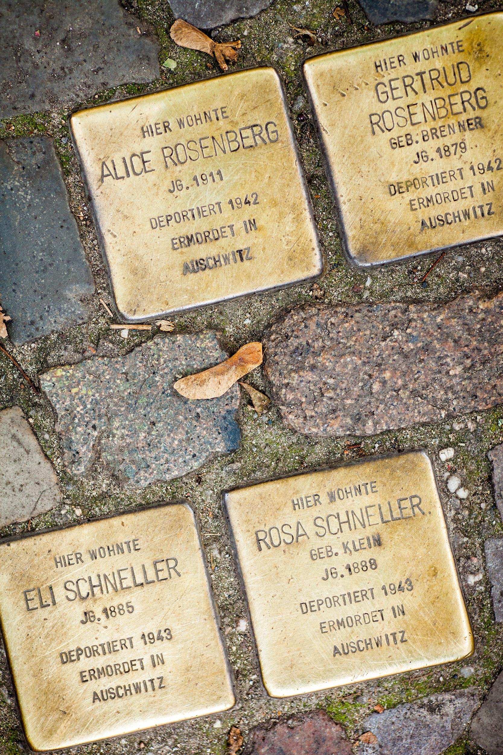 STUMBLE ON THE STOLPERSTEINE