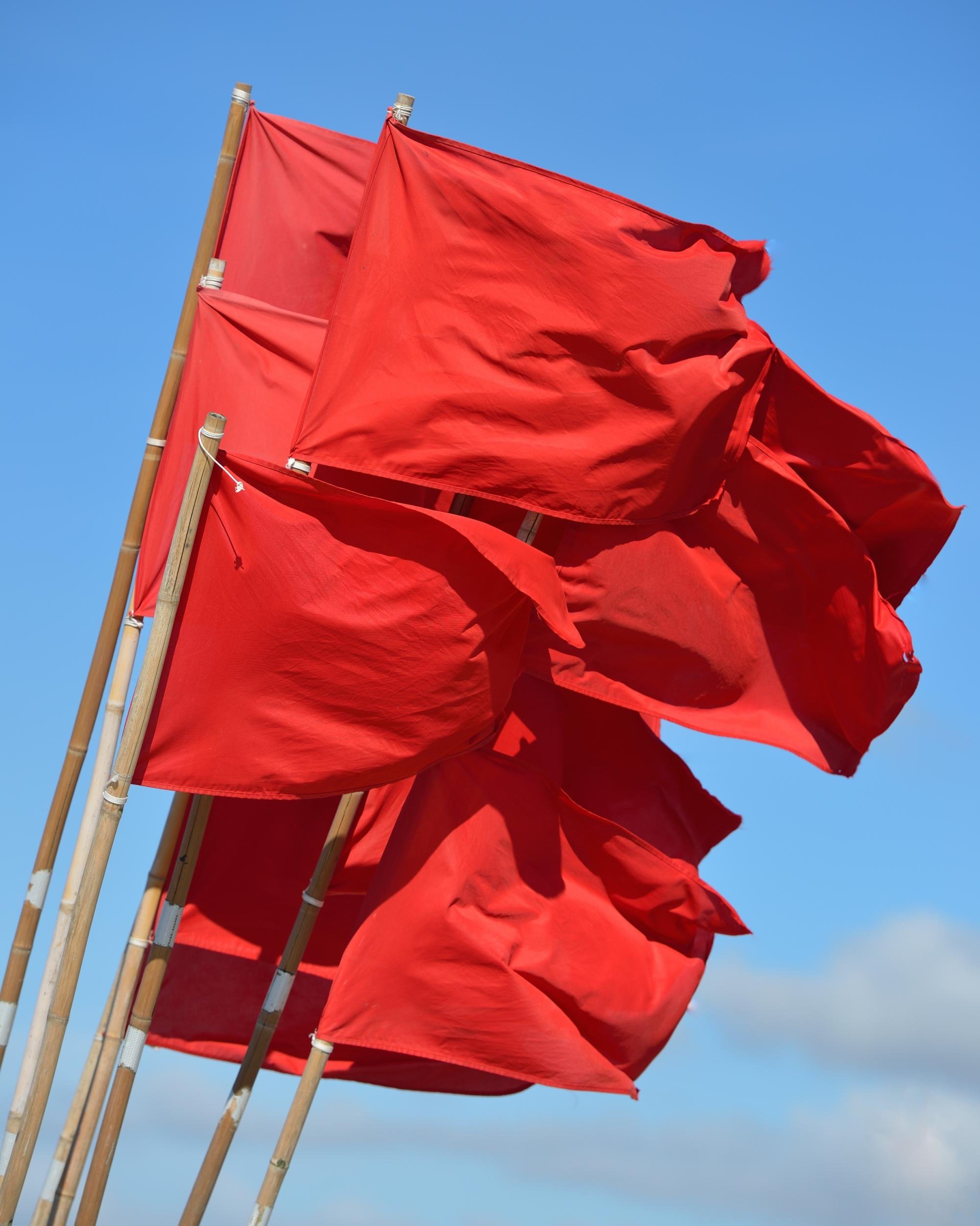 BE ON THE LOOKOUT FOR RED FLAGS