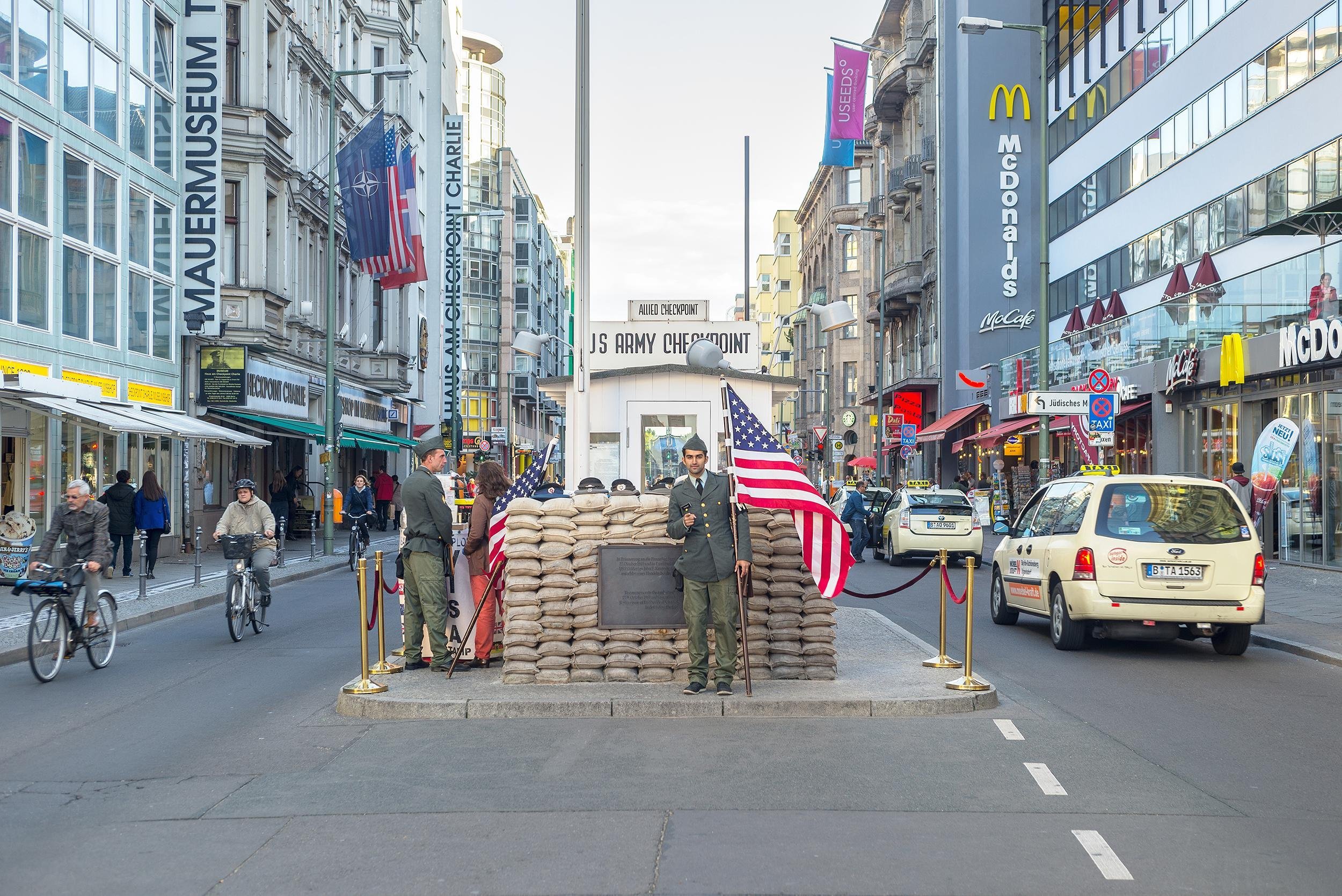 STRADDLE WORLDS AT CHECKPOINT CHARLIE