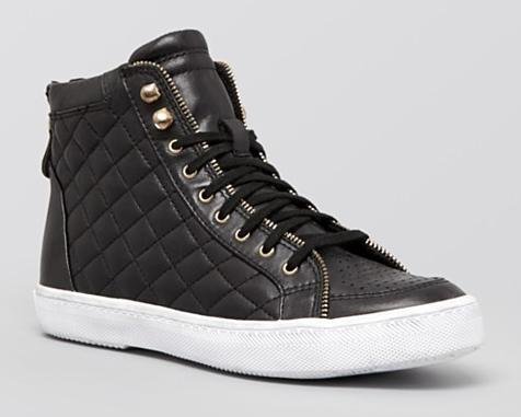 THE LOOK: QUILTED HIGH-TOP SNEAKERS