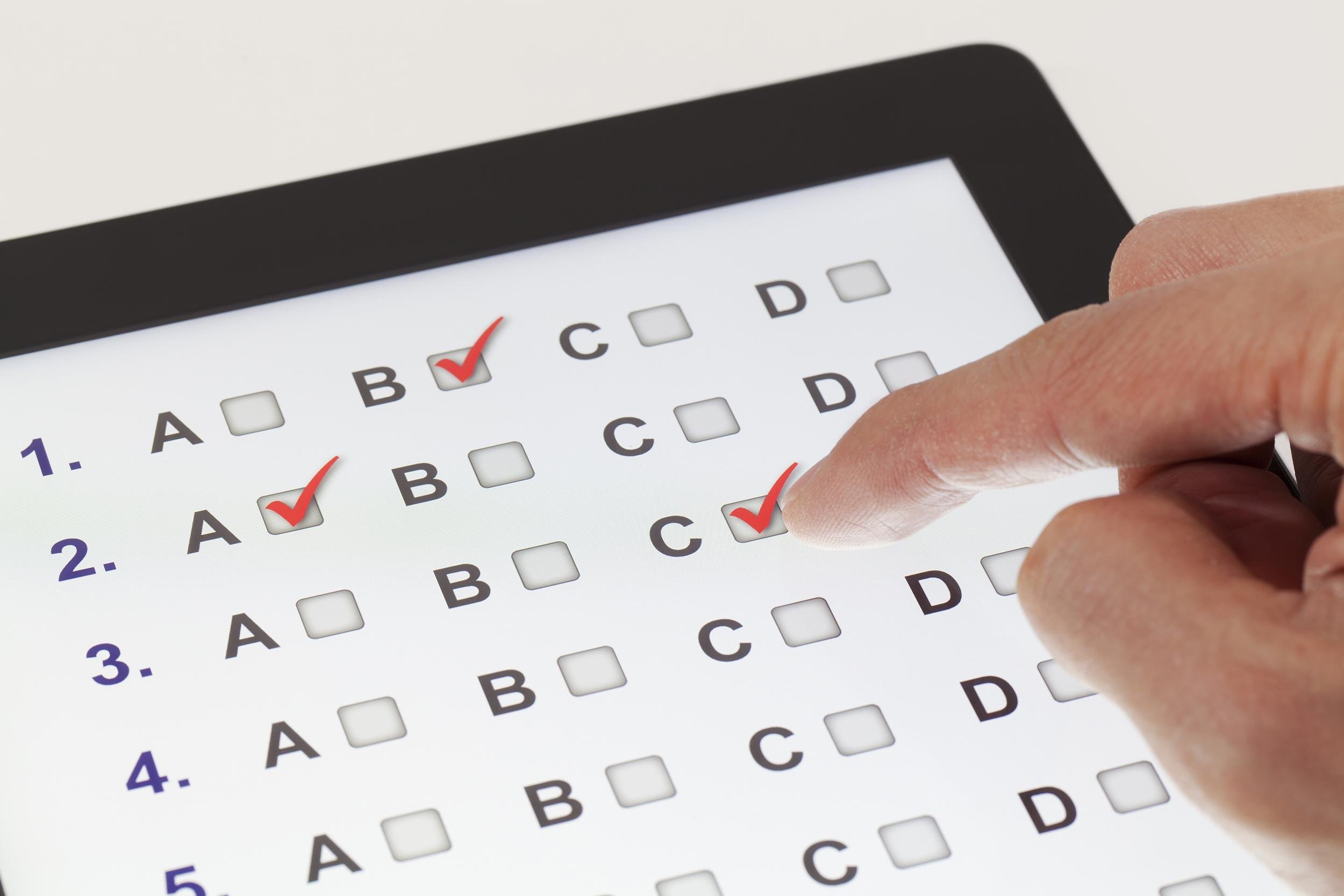 TAKING A QUIZ