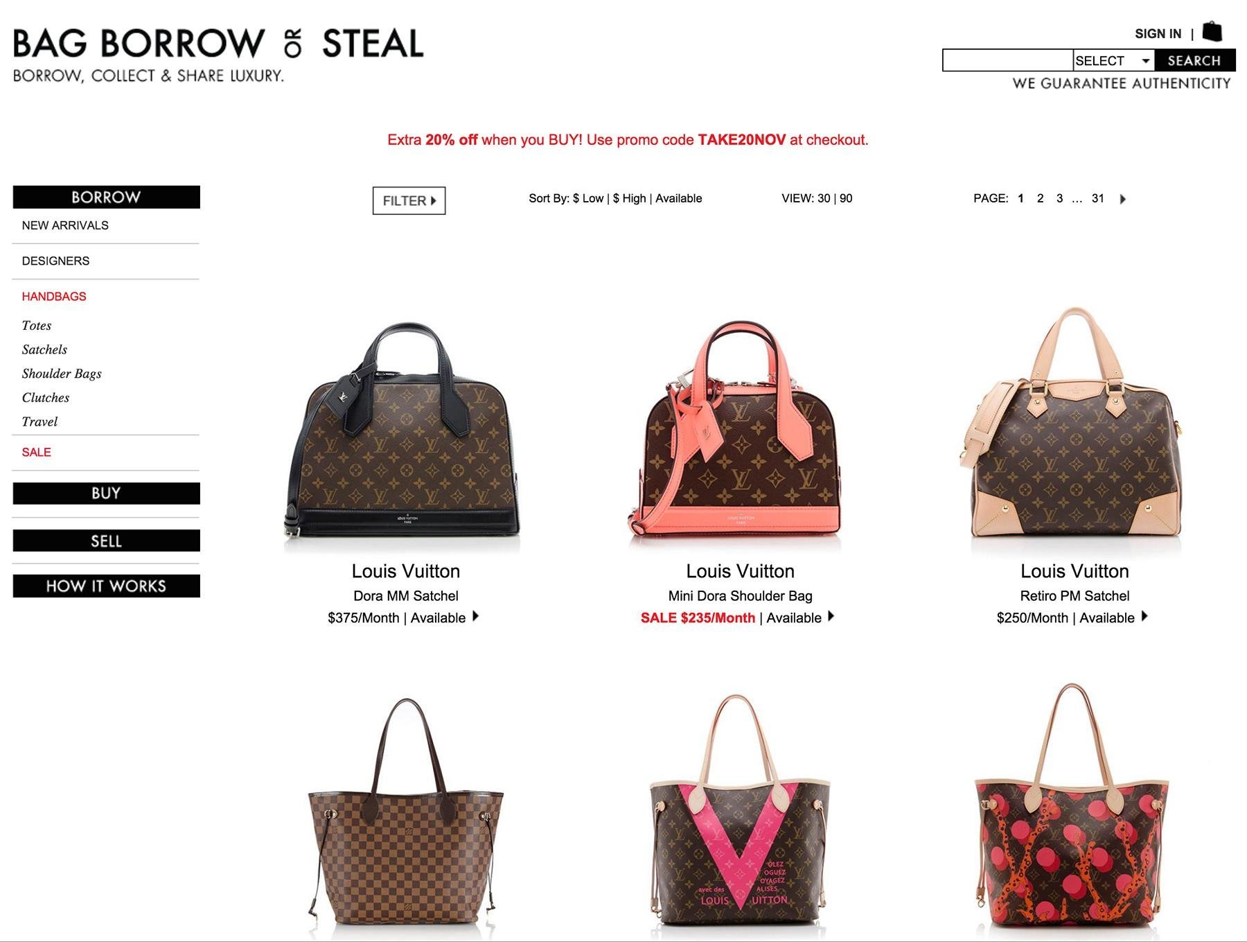 BAG BORROW OR STEAL