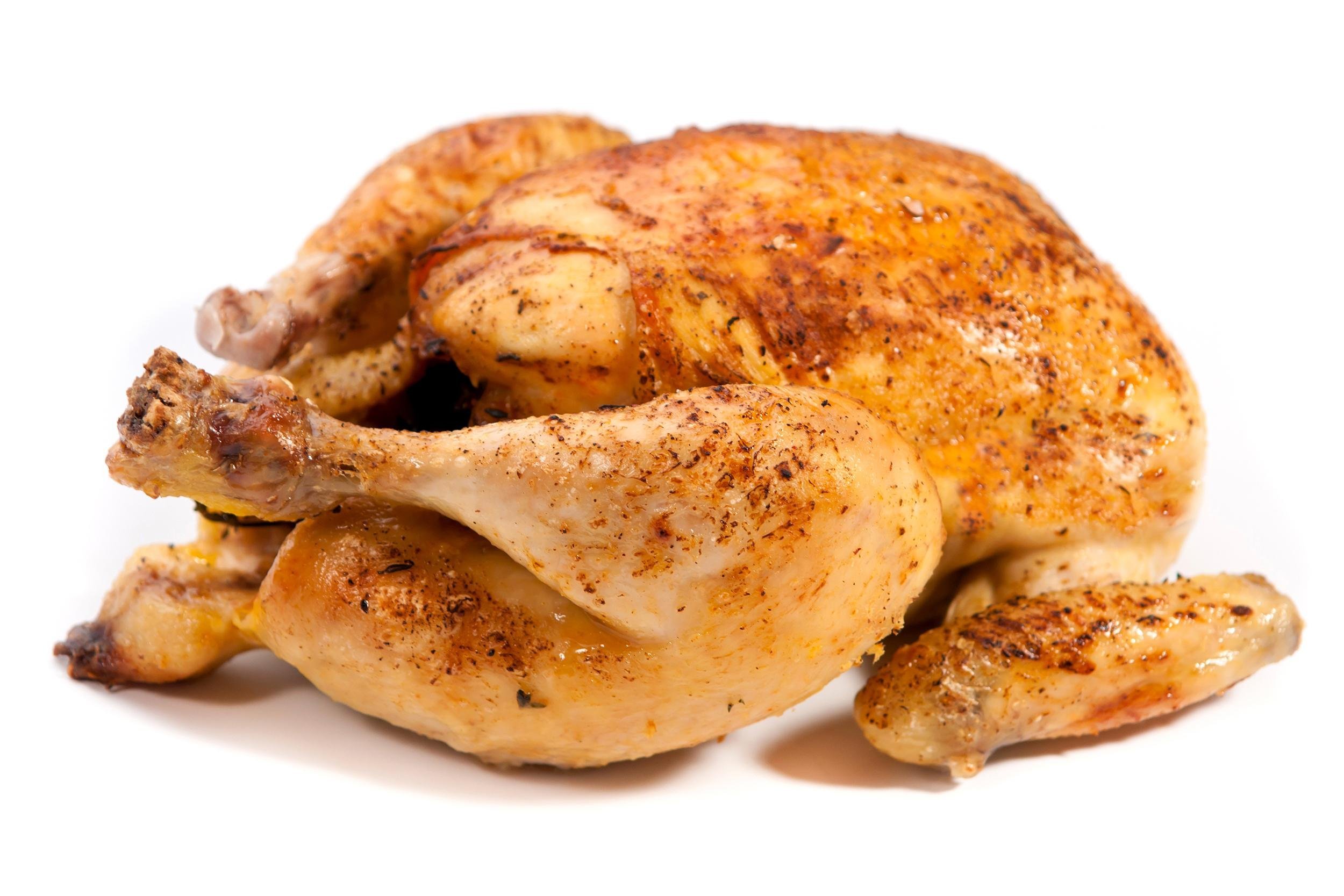 ROAST CHICKEN WITH BROWN RICE PILAF AND BROCCOLI