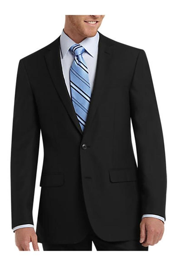 $10 MEN'S WEARHOUSE BLACK SLIM FIT SLACKS (REGULARLY $60)