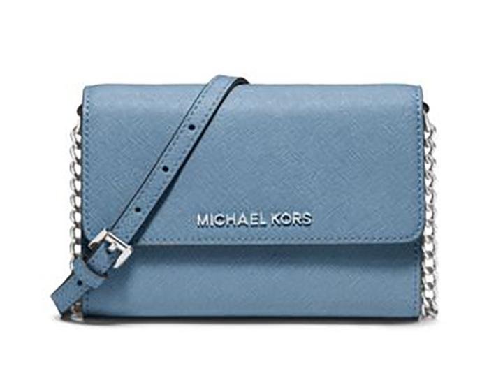 50% OFF MICHAEL KORS SAFFIANO LEATHER SMARTPHONE CROSSBODY
