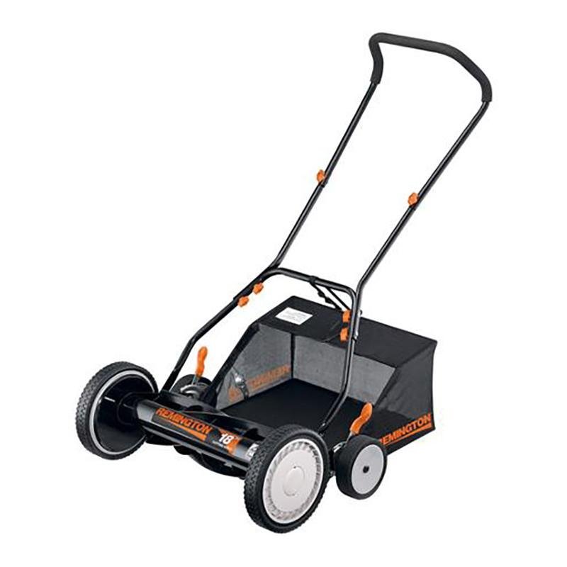 $80 FOR REMINGTON 18-INCH REEL PUSH MOWER WITH BAGGER FROM WALMART