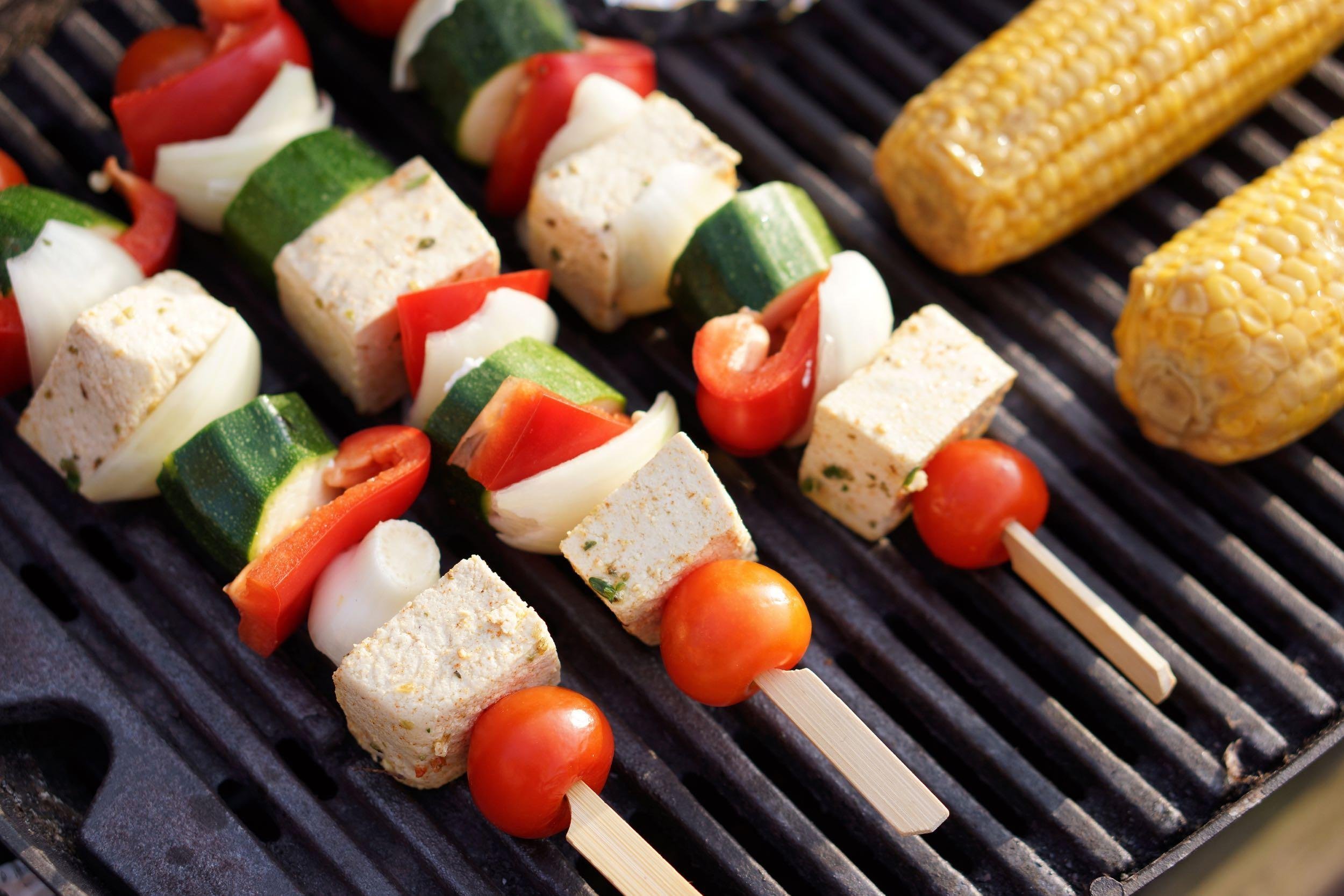 VEGGIE AND MARINATED TOFU KEBABS ($1.25/SERVING)