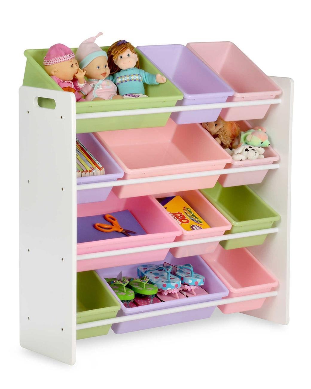 $55 HONEY-CAN-DO KIDS TOY ORGANIZER AND STORAGE BINS IN PASTEL