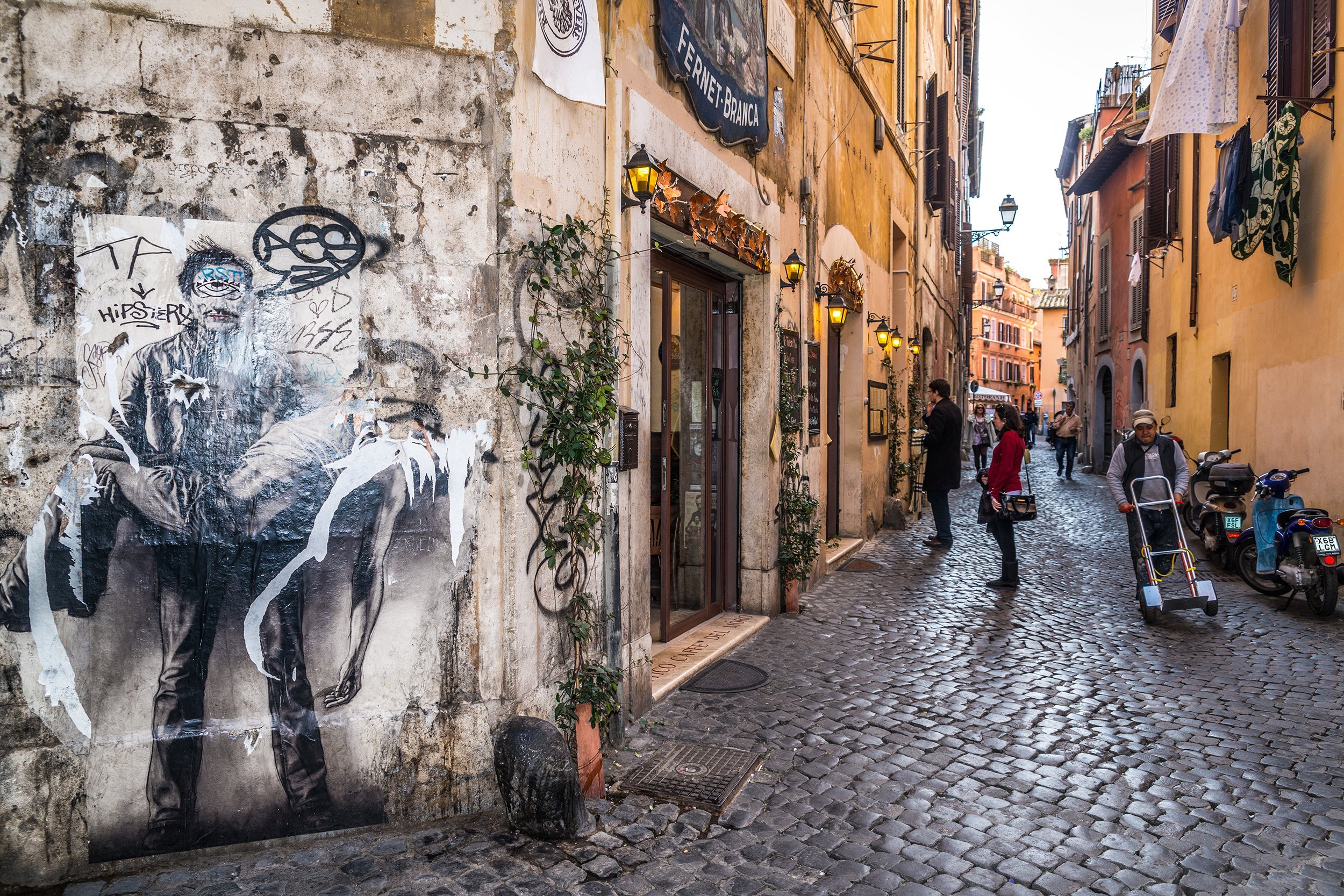 Trastevere neighborhood in Rome, Italy