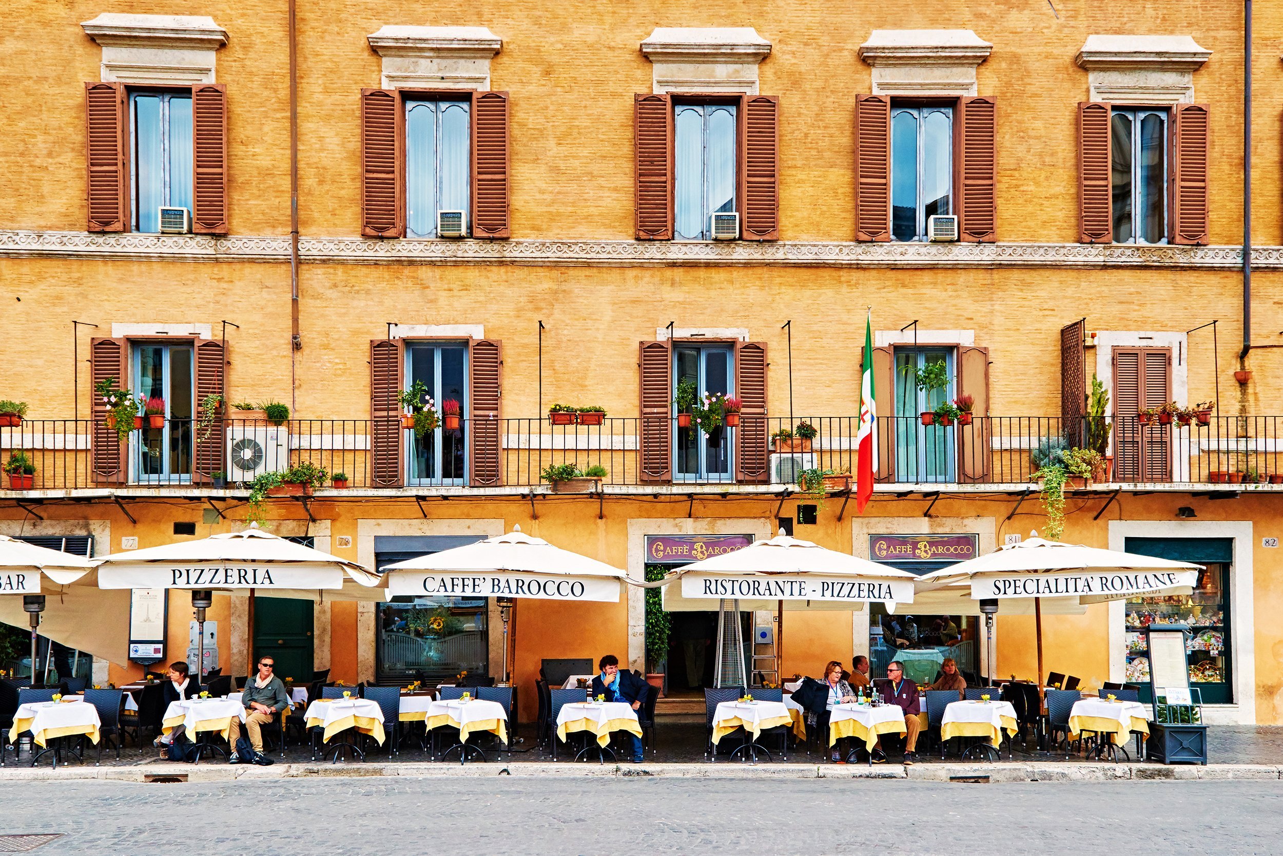 authentic trattoria in Rome, Italy