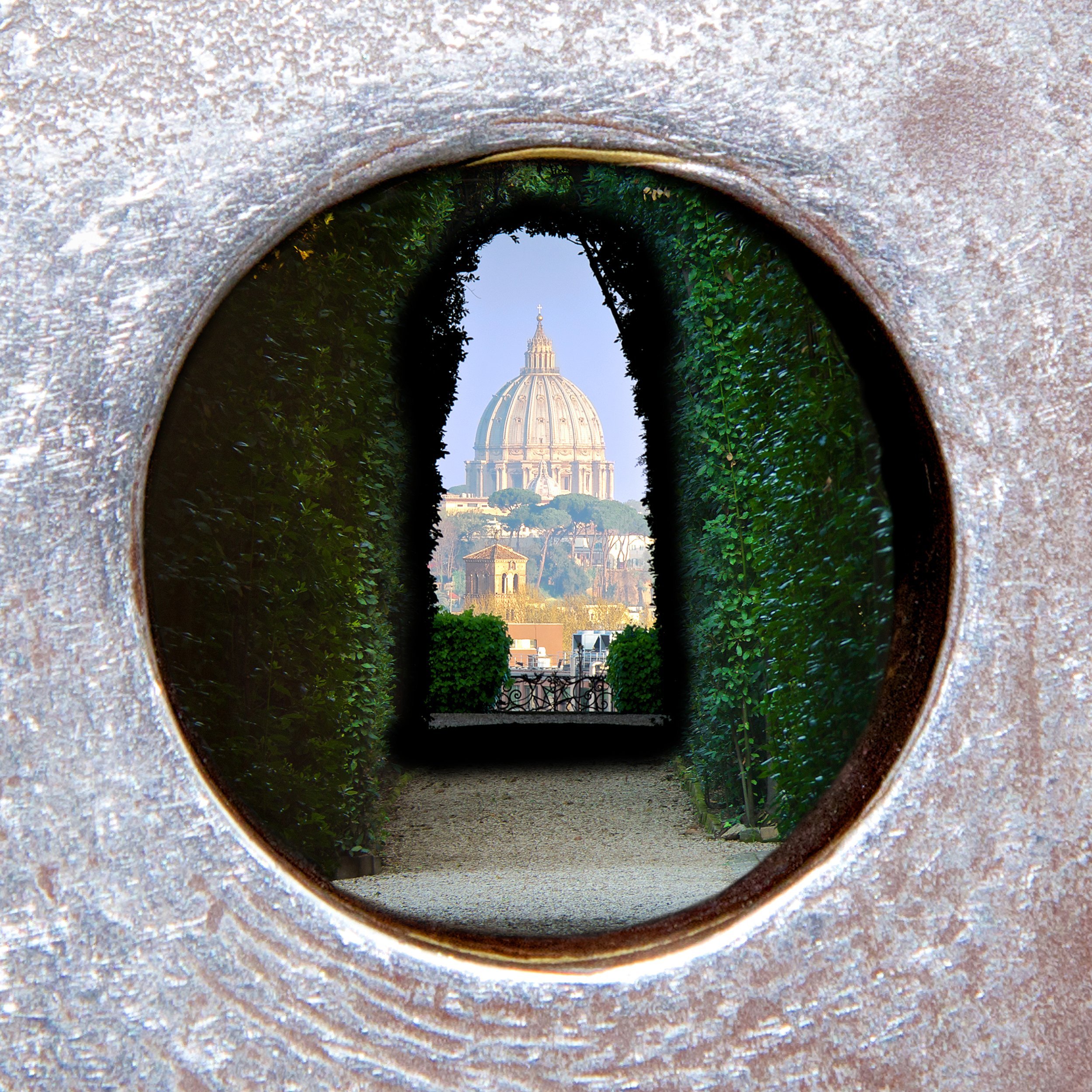 Knights of Malta Keyhole in Rome, Italy