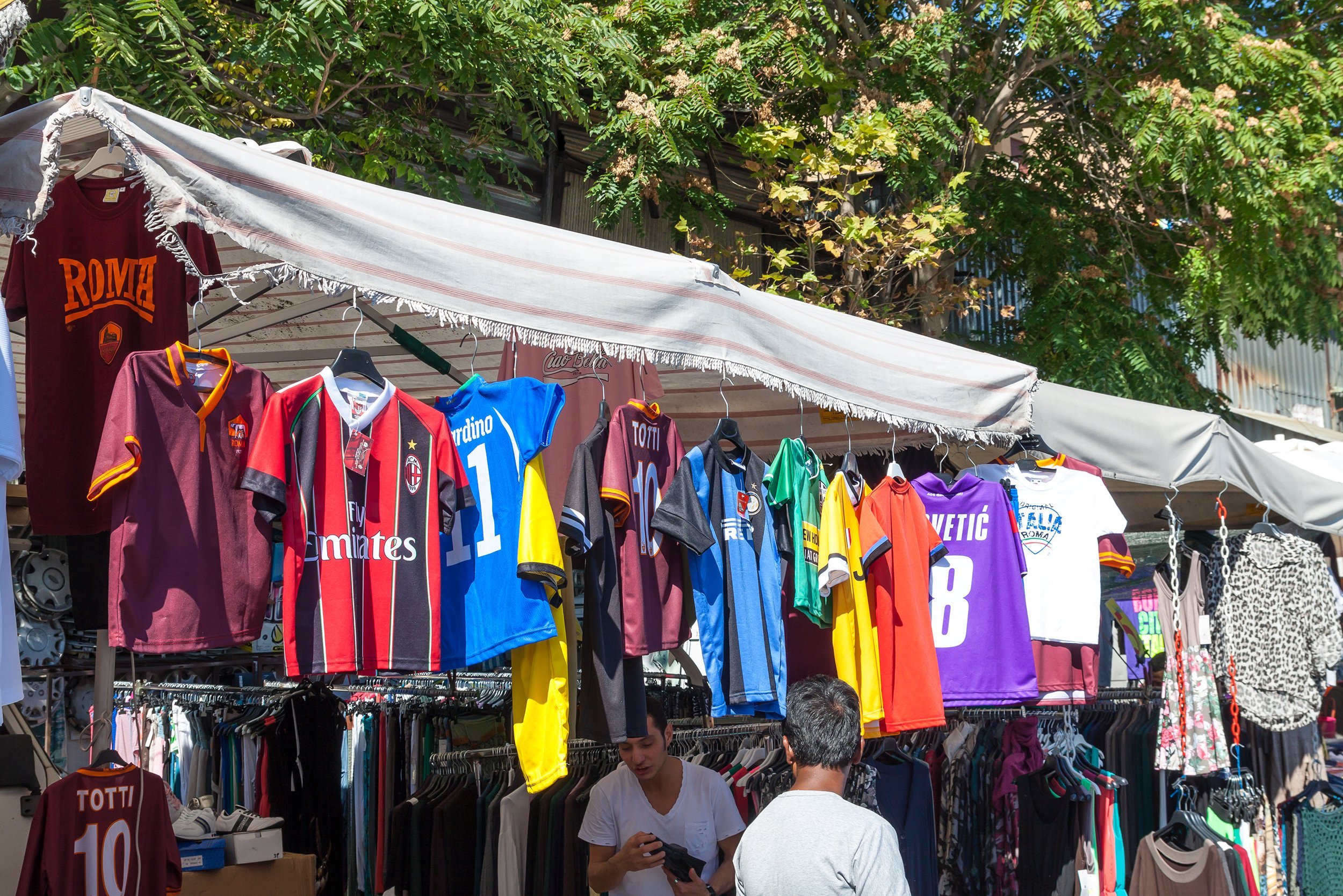 Porta Portese Market in Rome, Italy