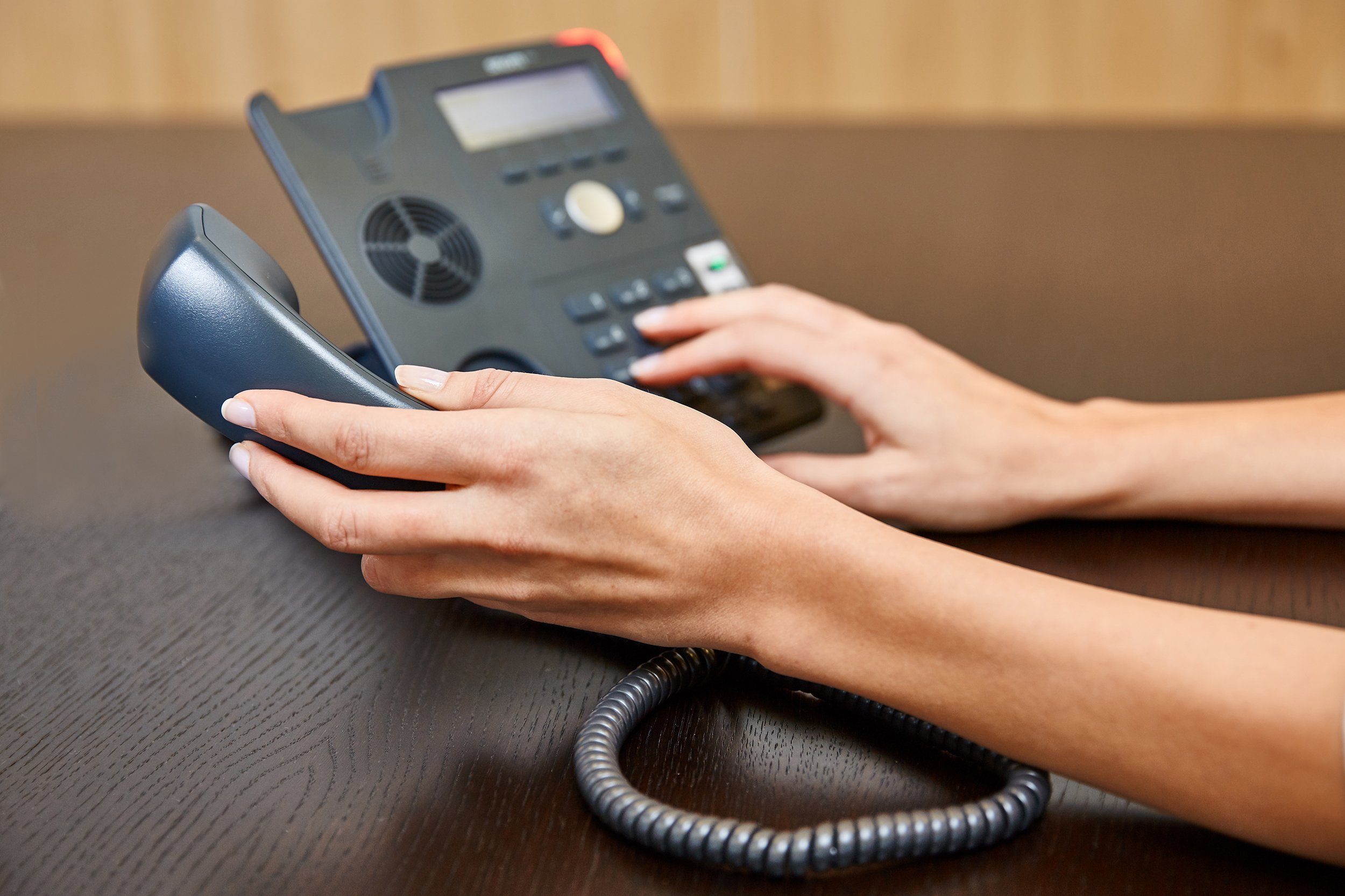 dialing a telephone