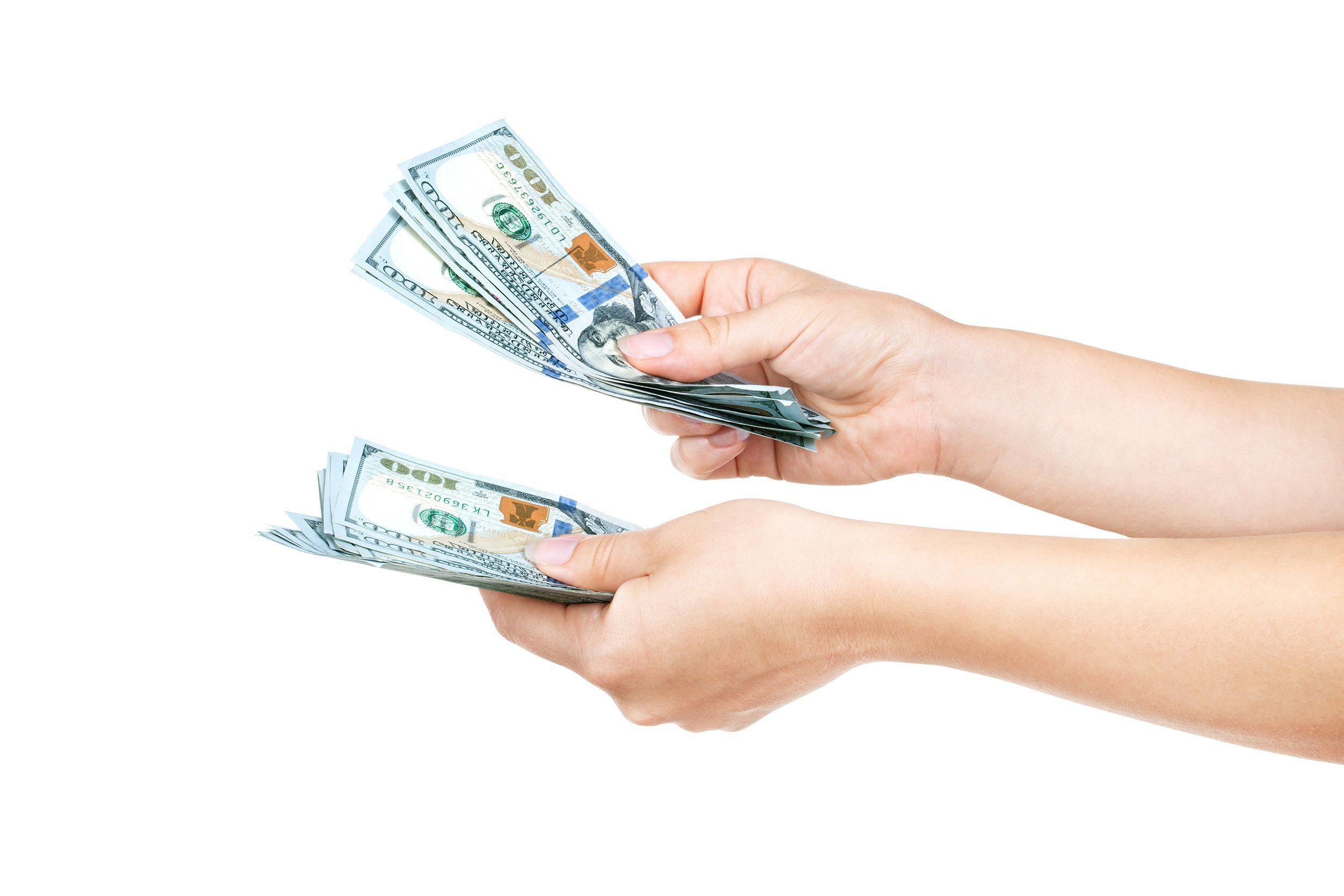 money in hand