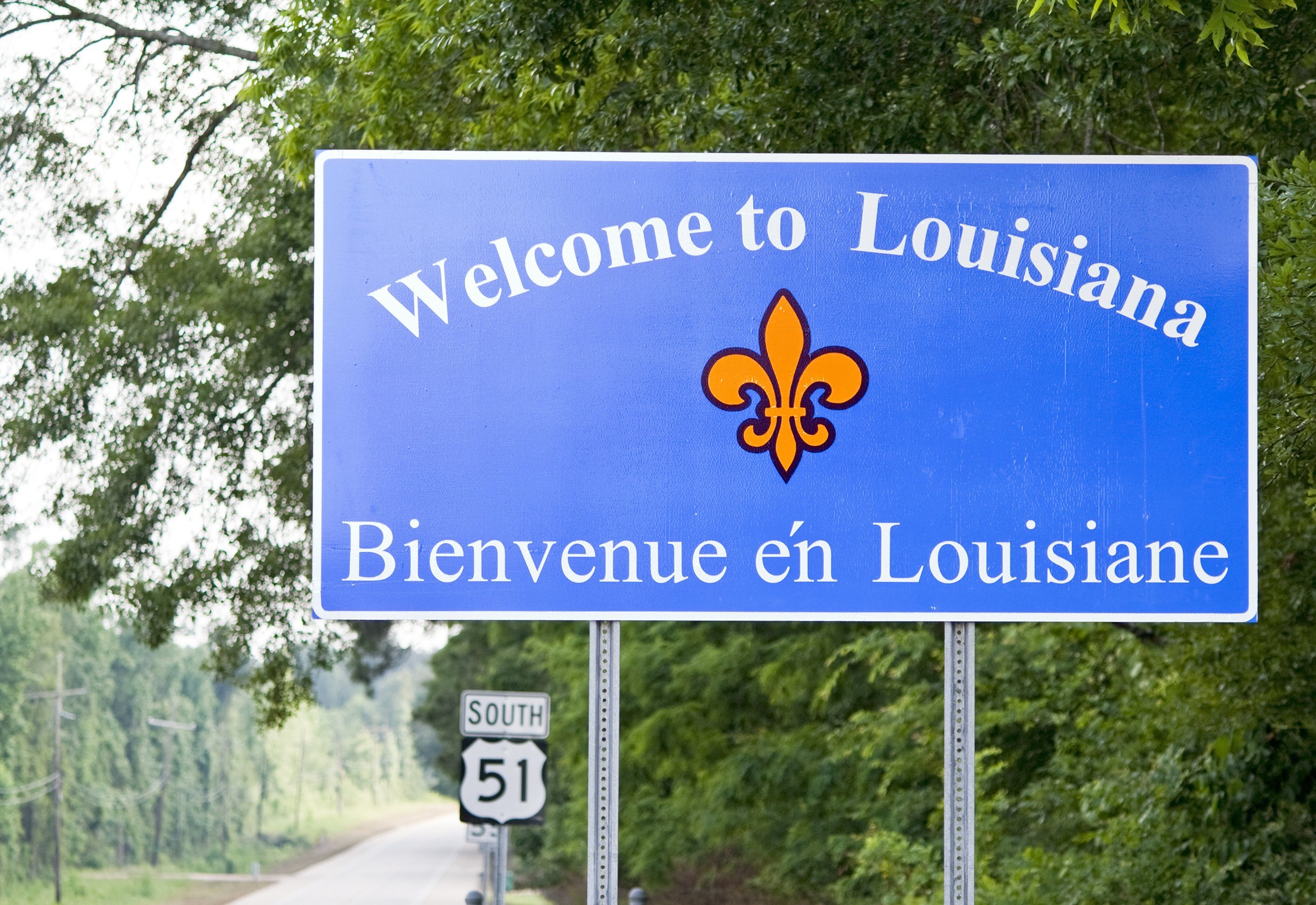 Louisiana welcome sign
