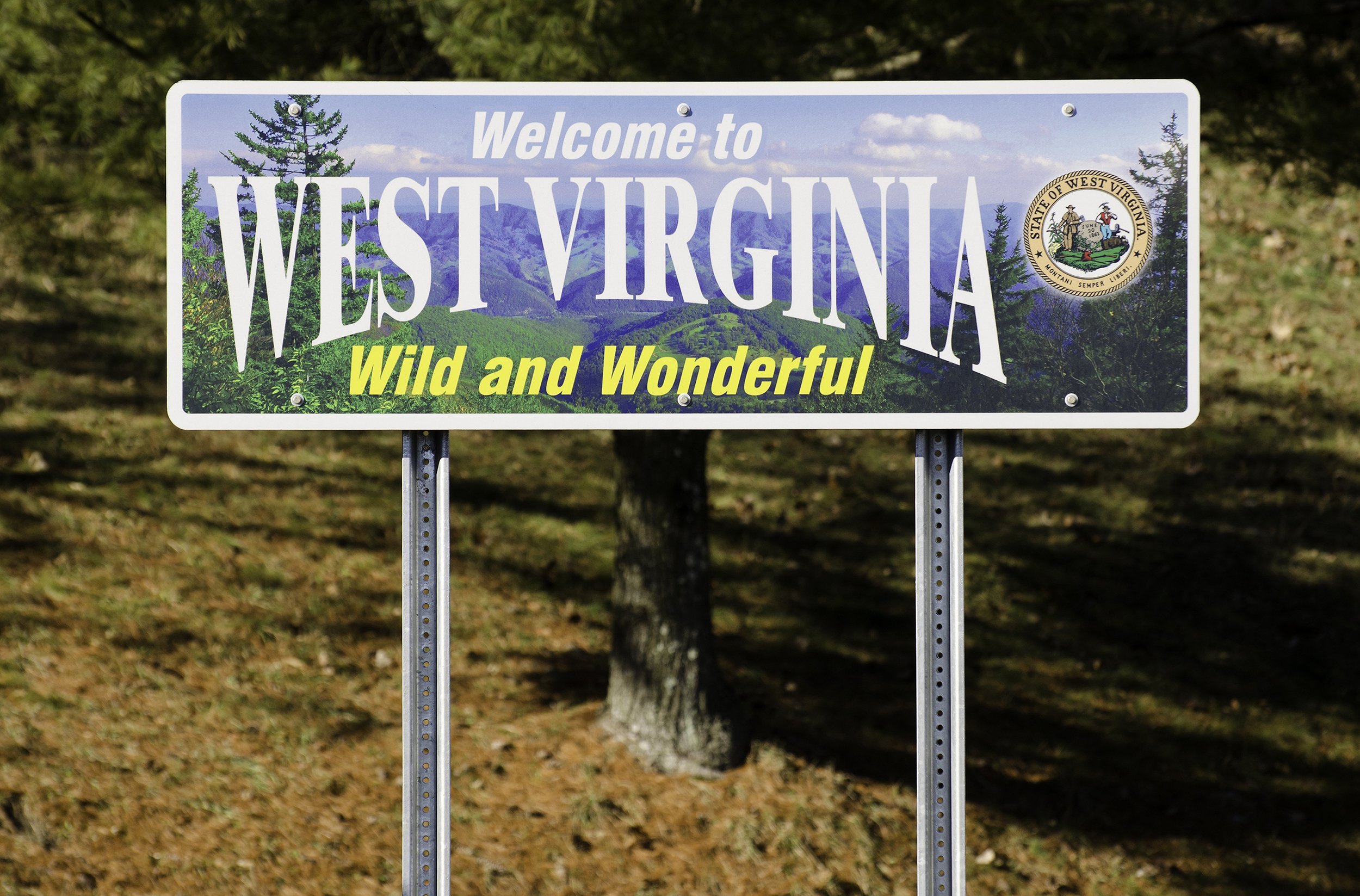 West Virginia welcome sign