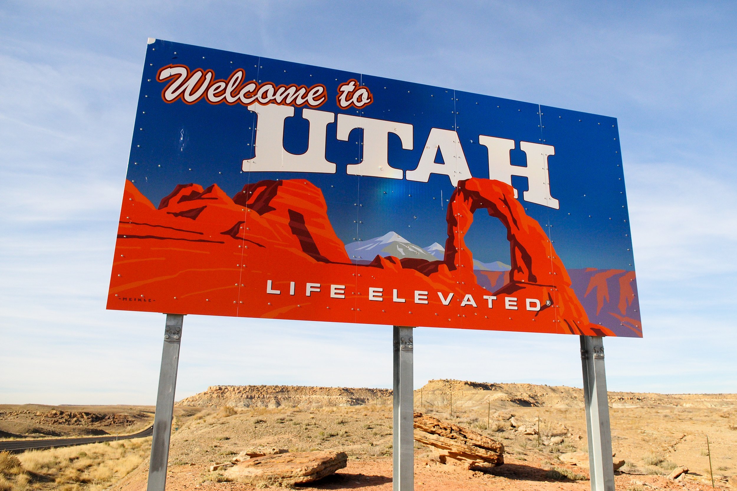 Utah welcome sign