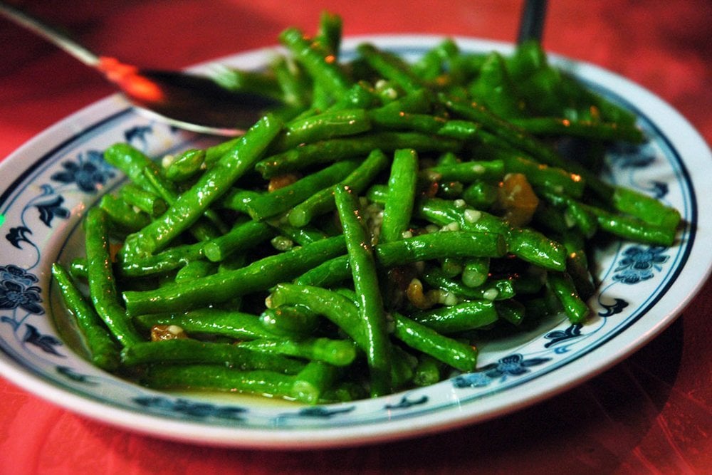 green beans with cilantro lime vinaigrette