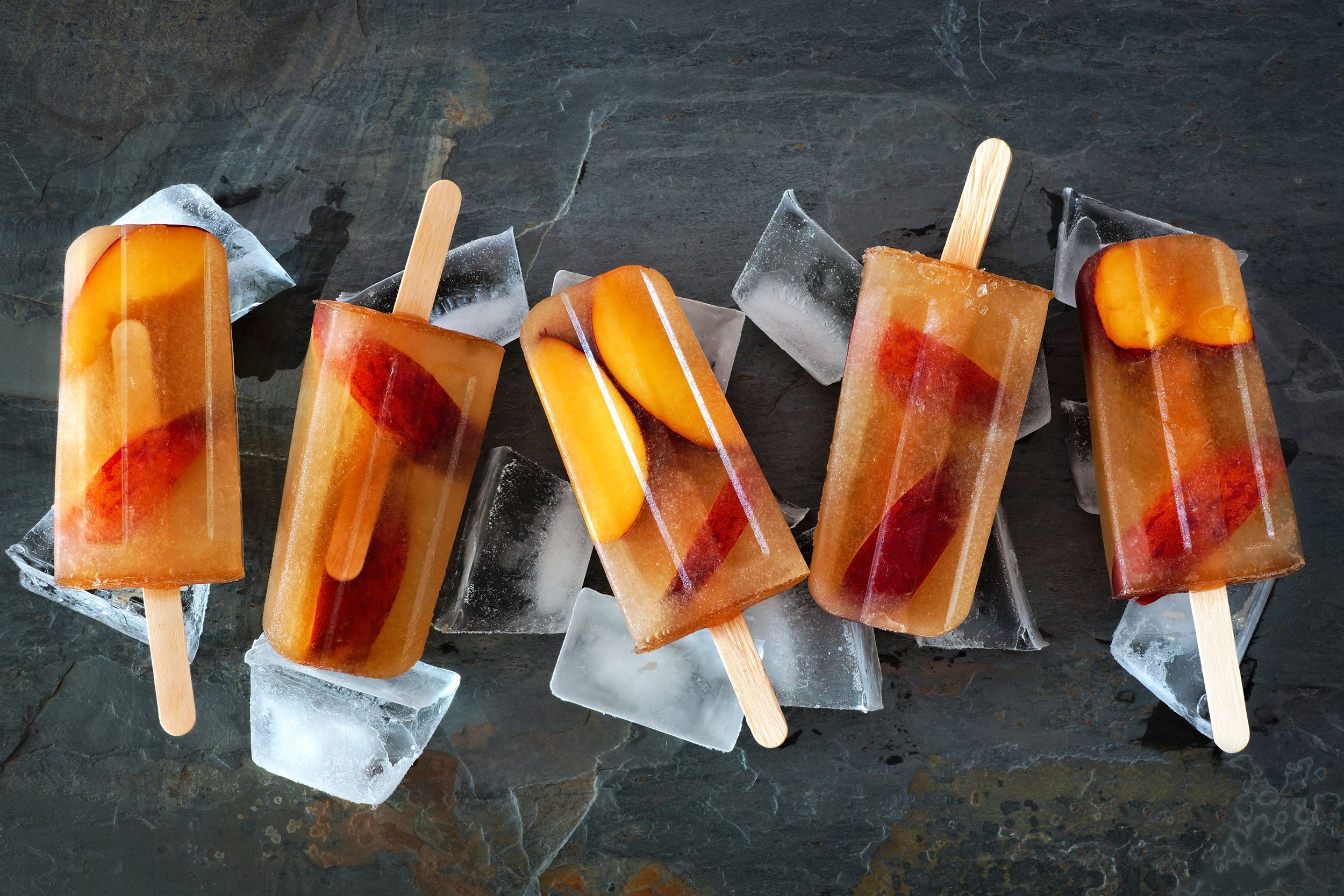 peach iced tea popsicles