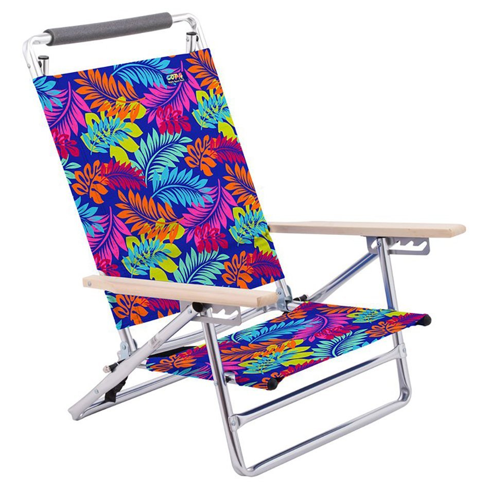 $28 COPA FIVE-POSITION LAY-FLAT ALUMINUM BEACH CHAIR