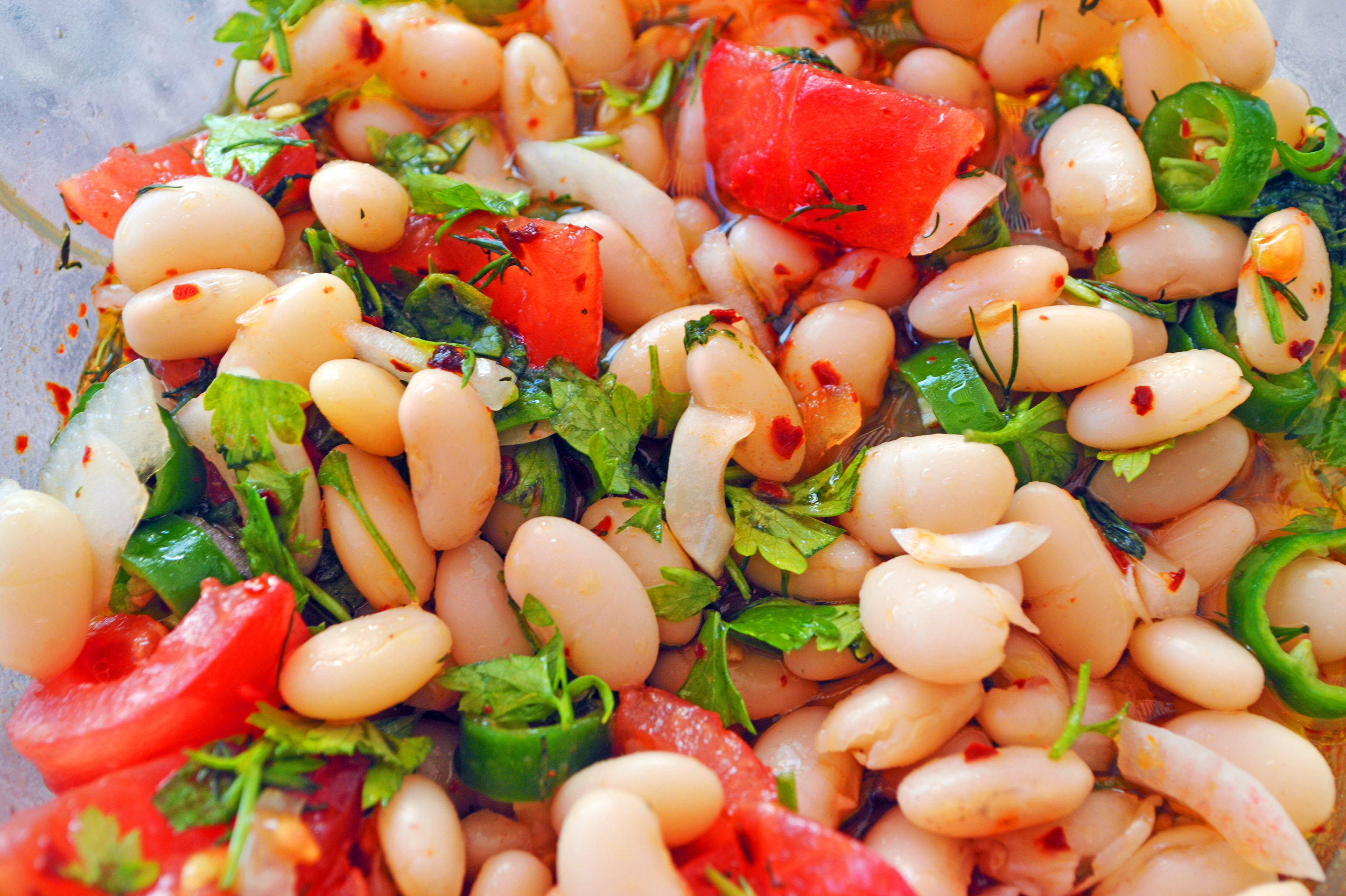 Fresh bean salad