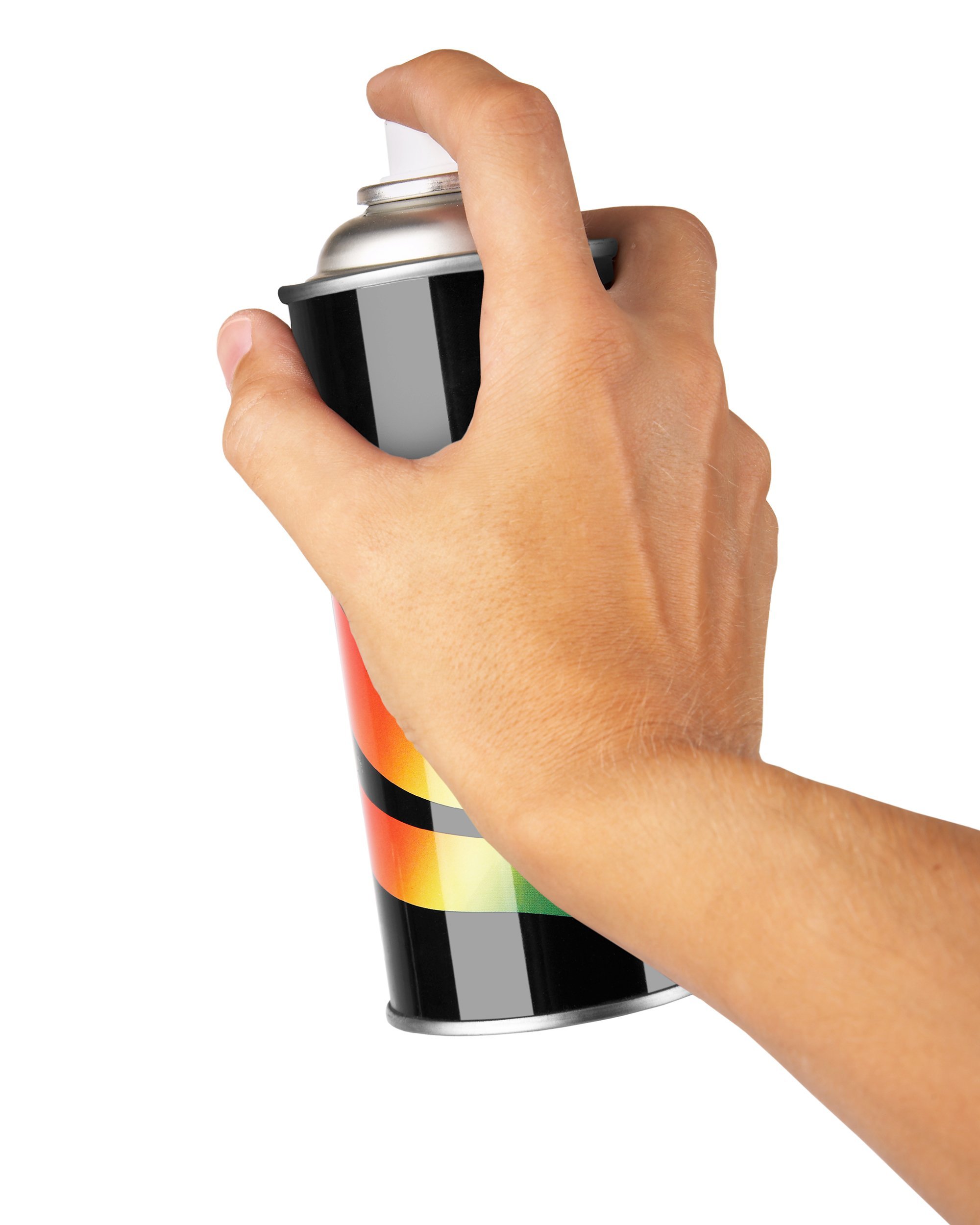 spray can in hand