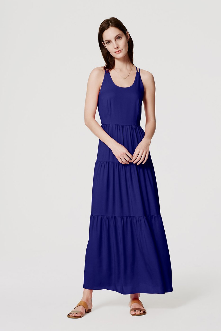 $36 FOR A TIERED STRAPPY MAXI DRESS FROM LOFT