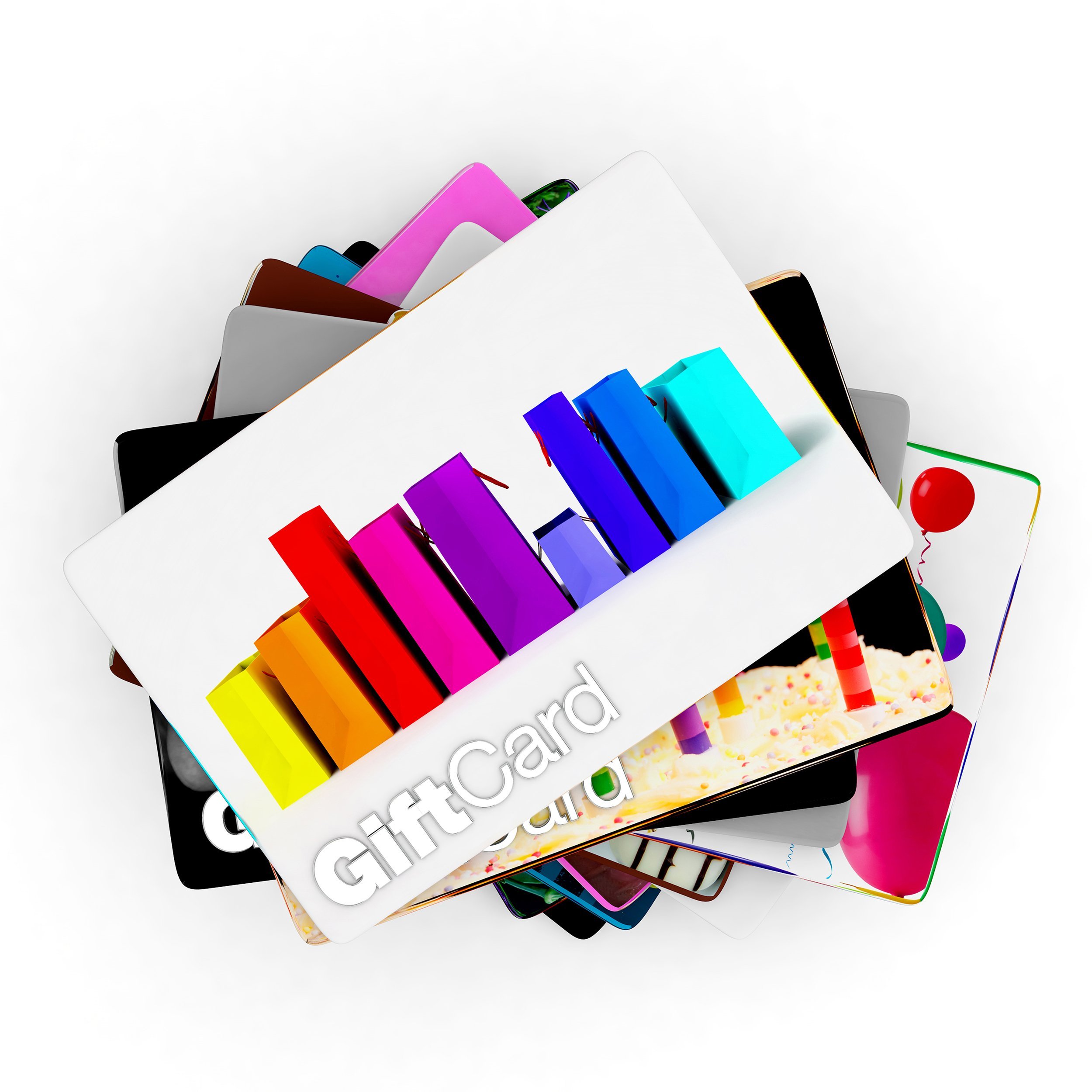 pile of gift cards