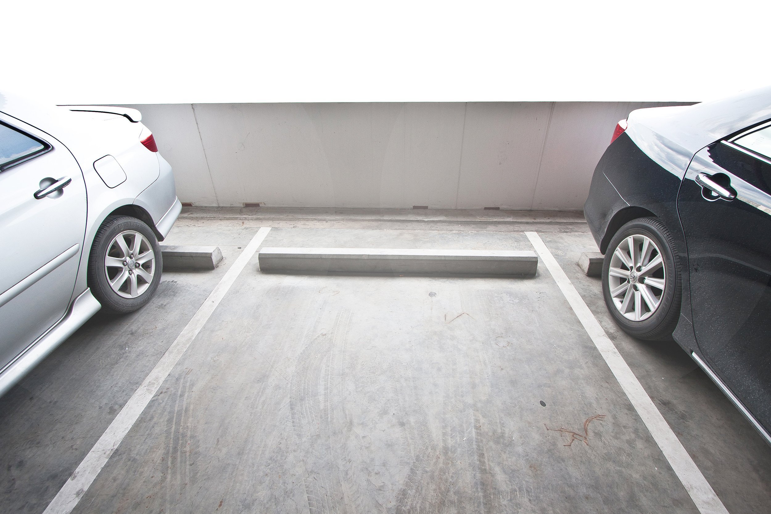 car parking spot in parking deck