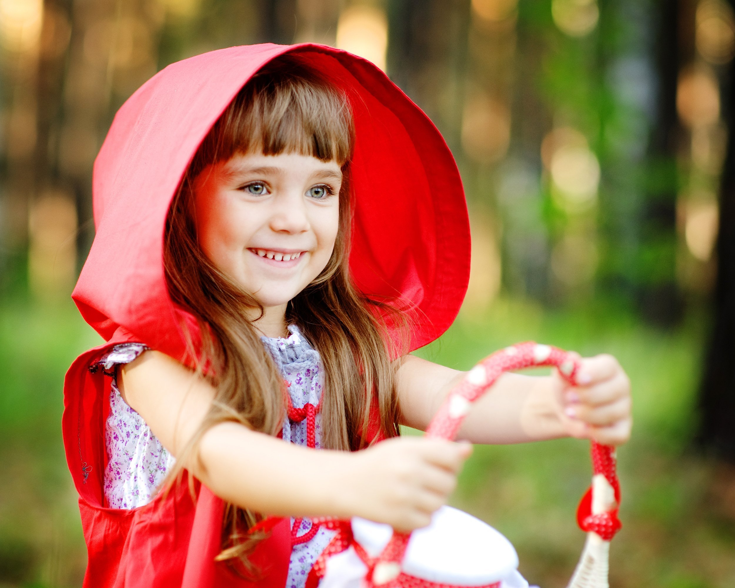 girl in Little Red Riding Hood costume