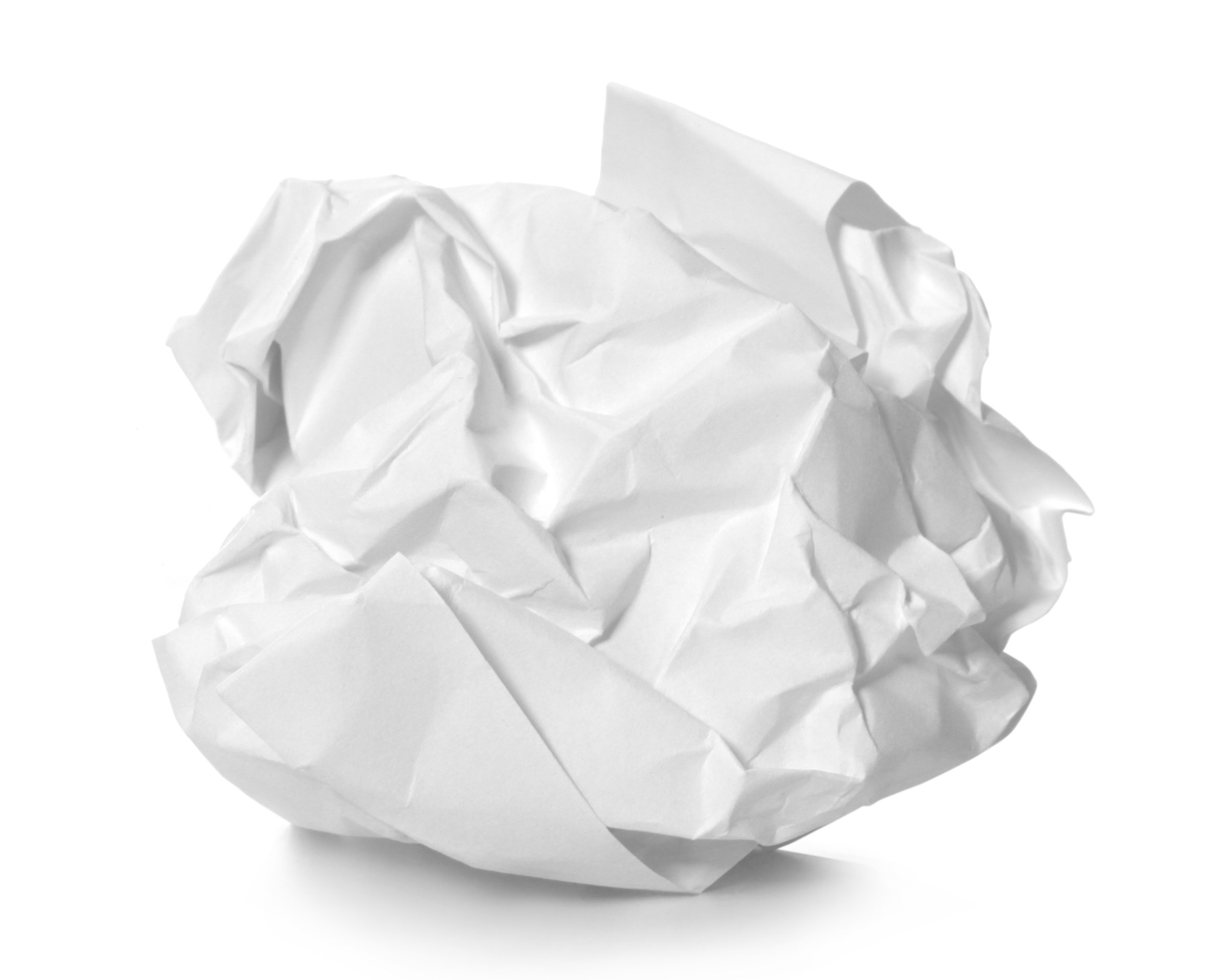 crumpled paper ball