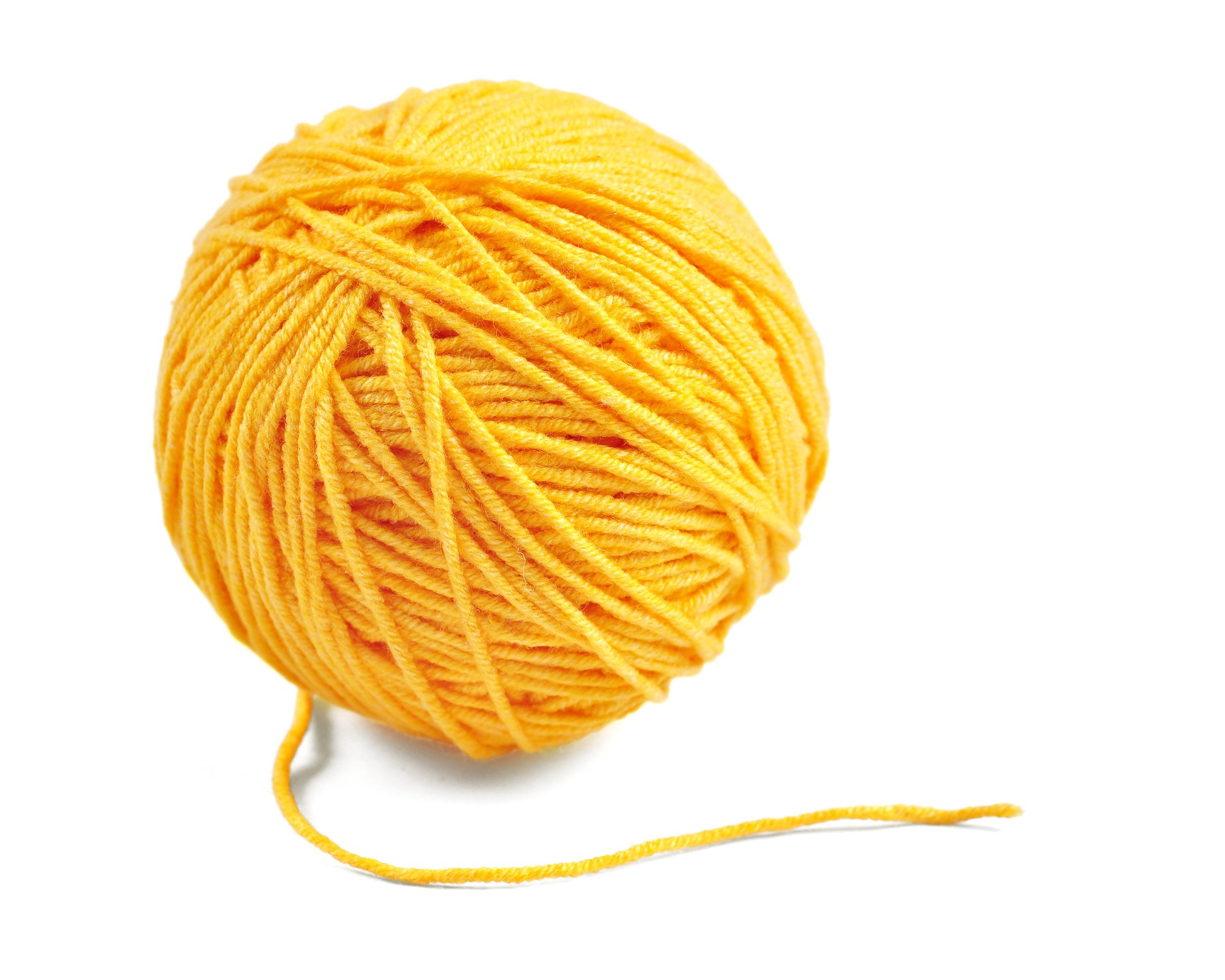 ball of yellow yarn