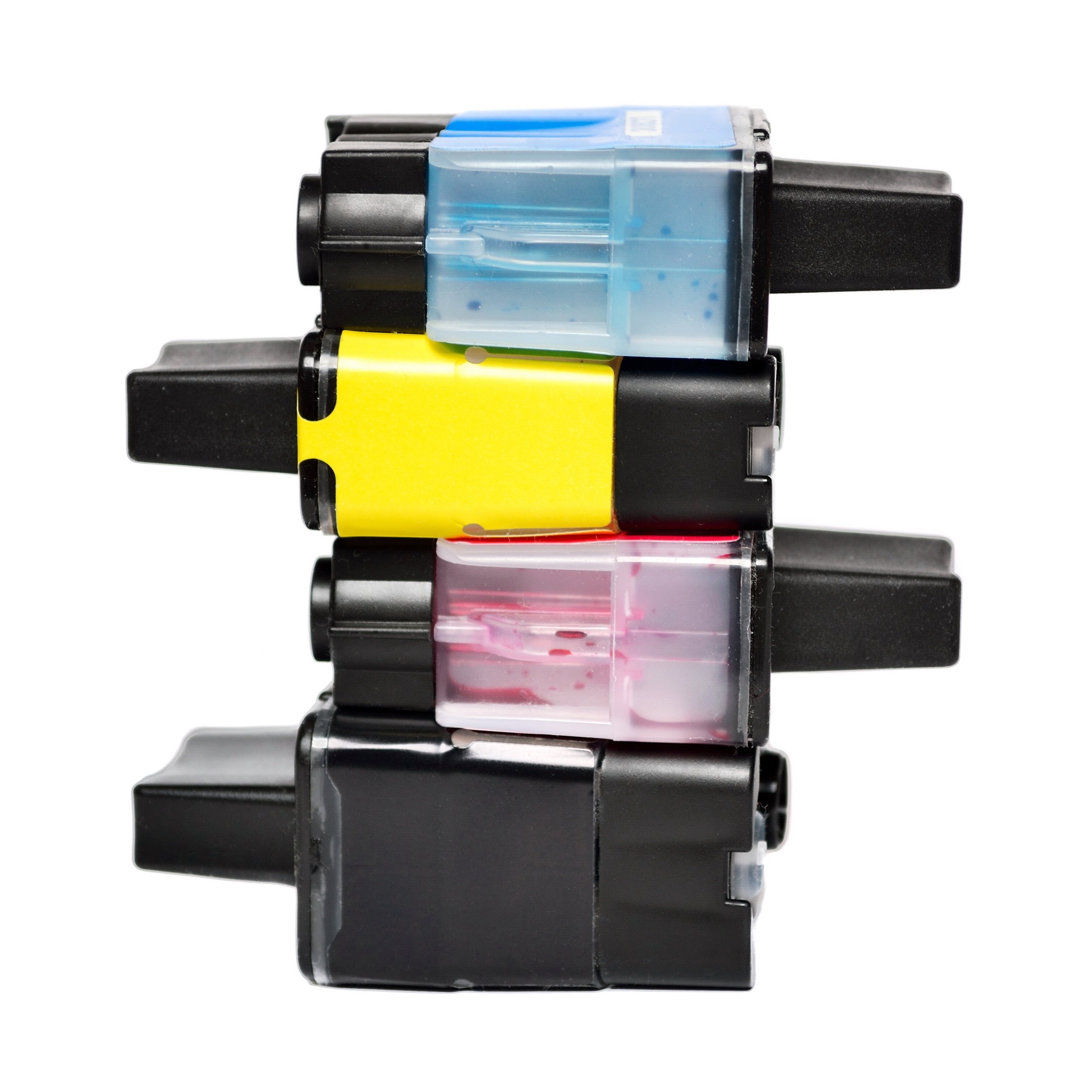 pile of four empty ink cartridges