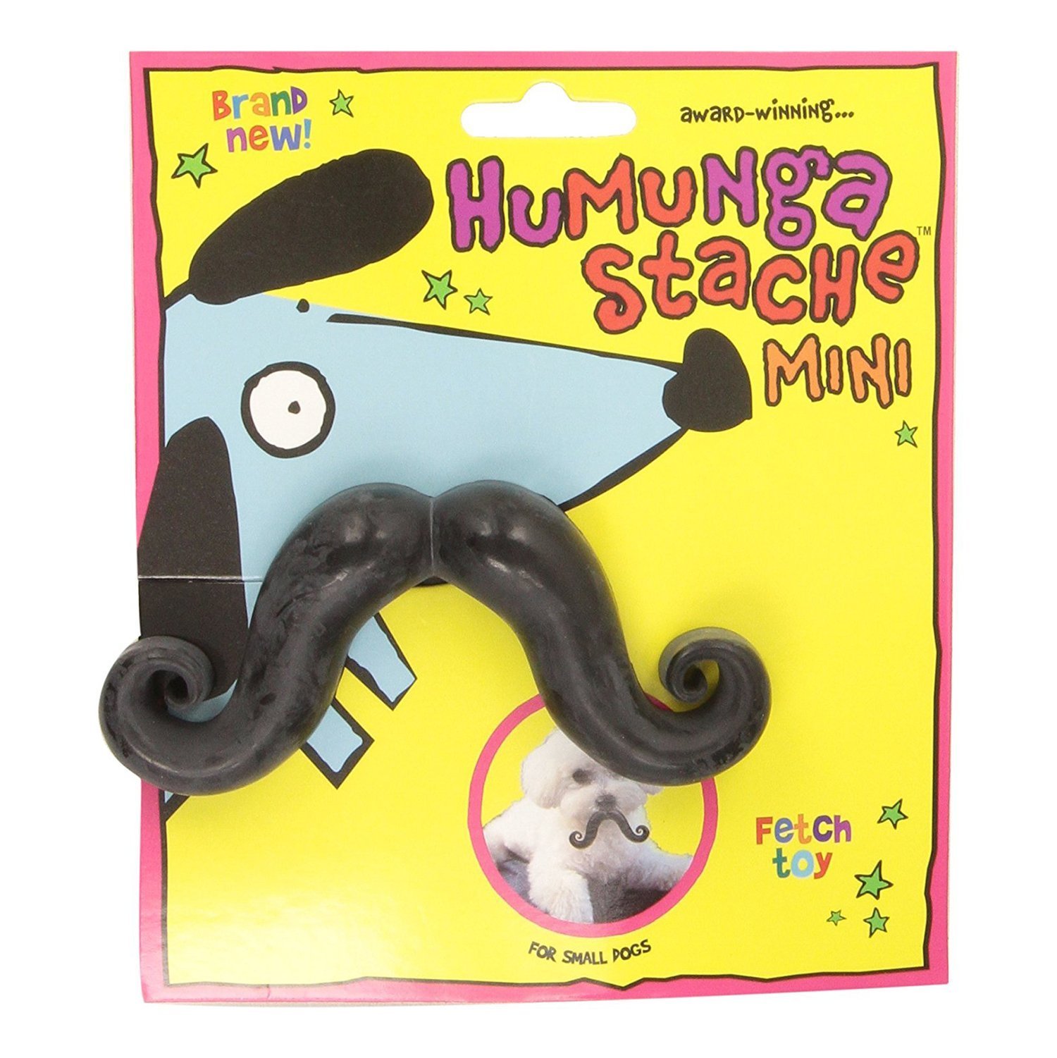 Moody Pet Humunga Stache Mini Dog Toy for Small Dogs