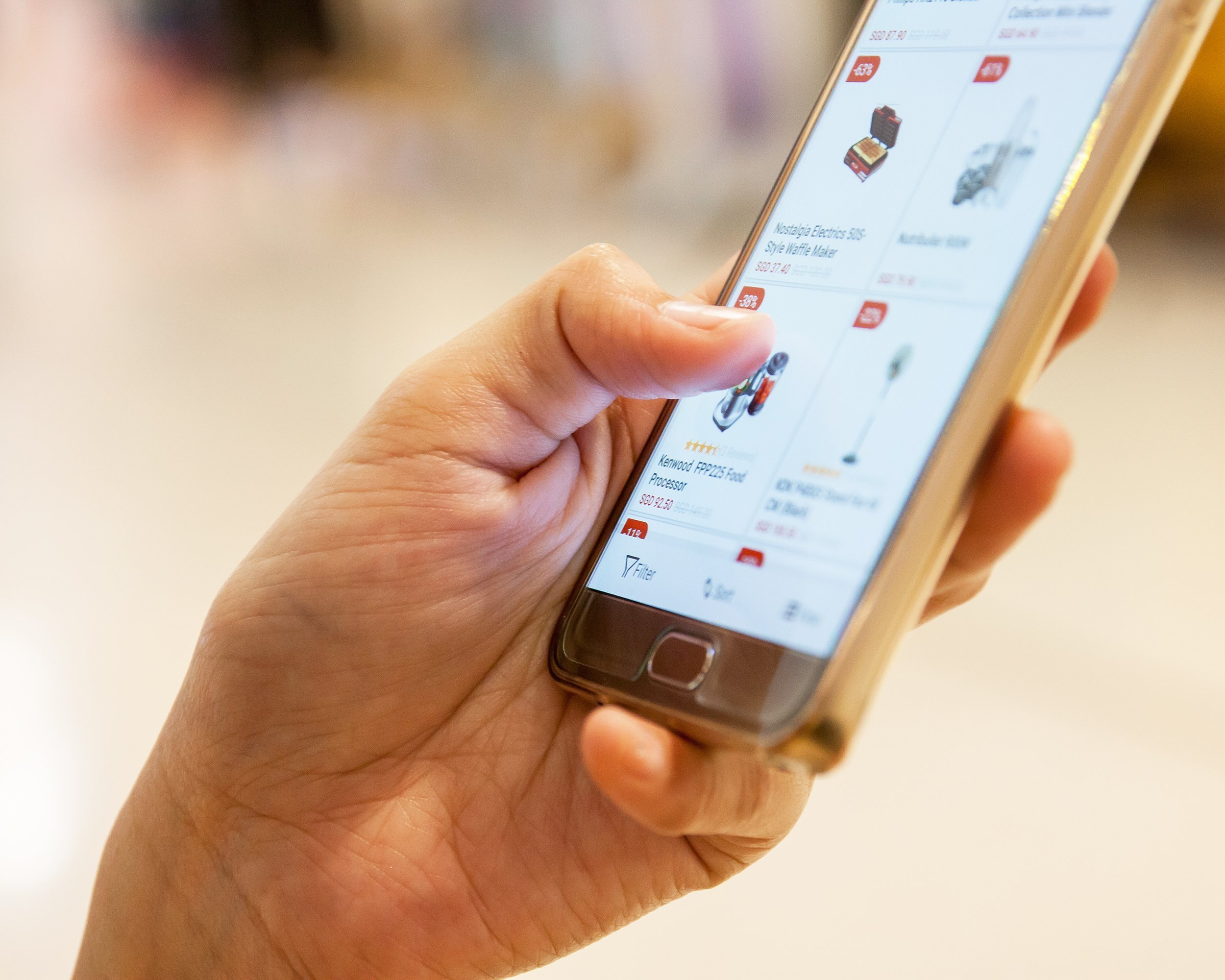 shopping on the phone