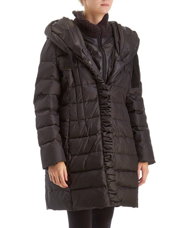 Petite Bibbed Down Coat w/ Hood