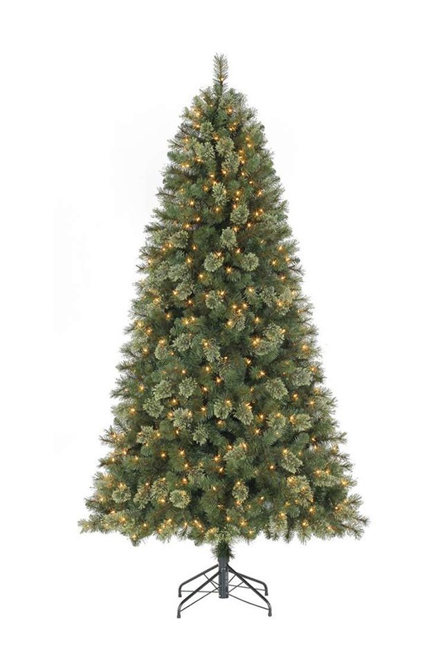 Holiday Living 7.5-ft Pre-Lit York Pine Artificial Christmas Tree