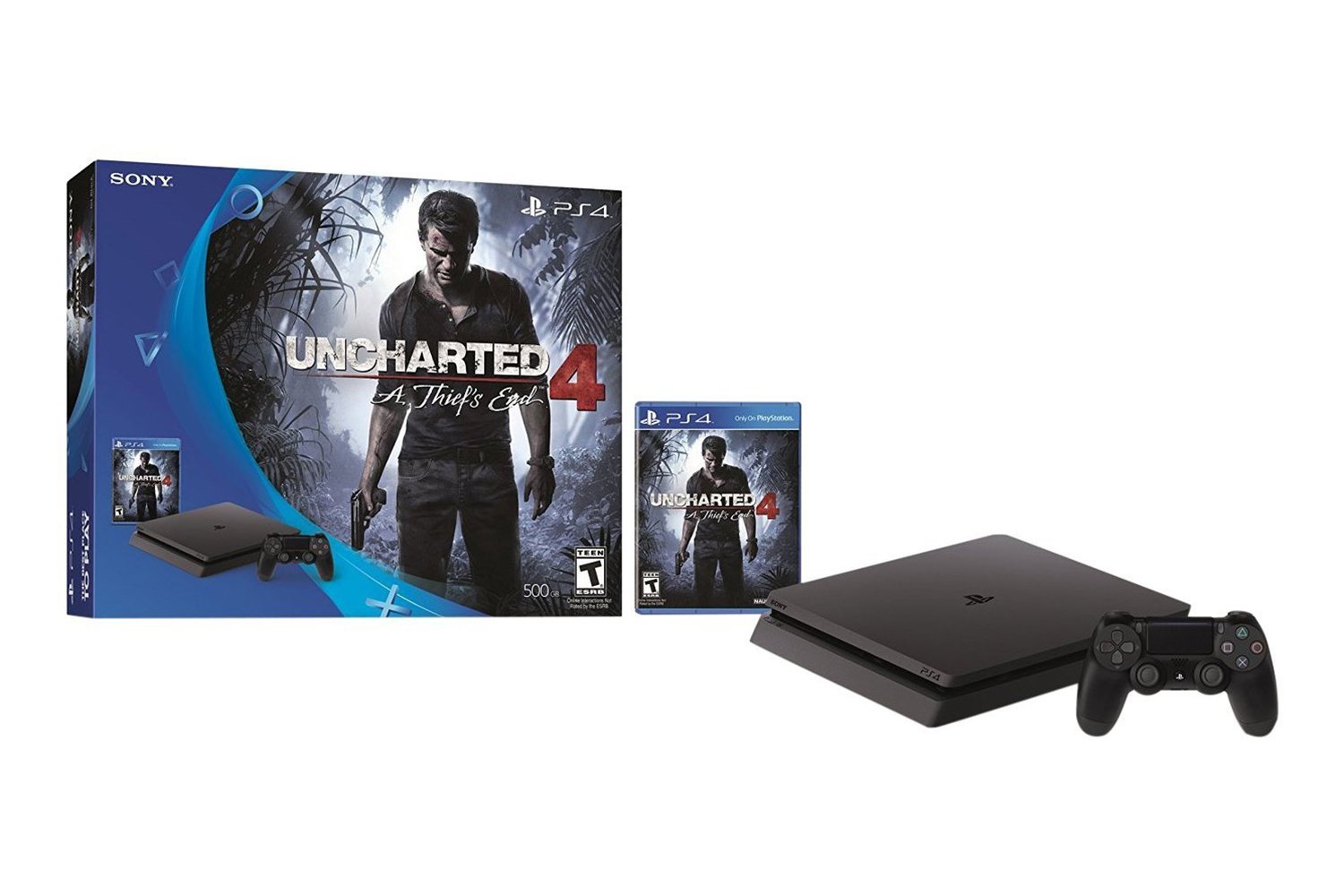 PlayStation 4 Slim 500GB Console Uncharted 4 Bundle